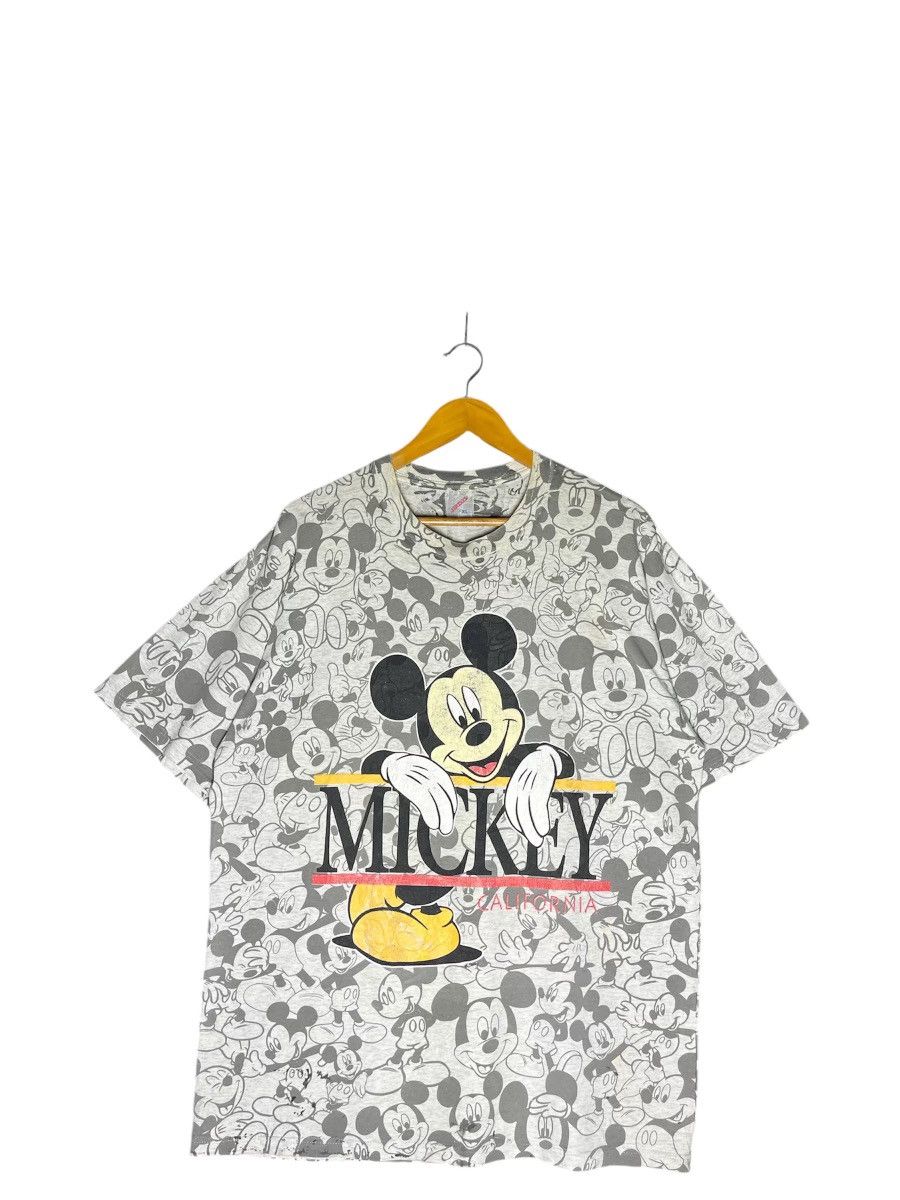 Jerzees × Mickey Mouse × Vintage Vintage 90's Mickey Mouse Allover Print Tee Size US XL / EU 56 / 4 - 1 Thumbnail