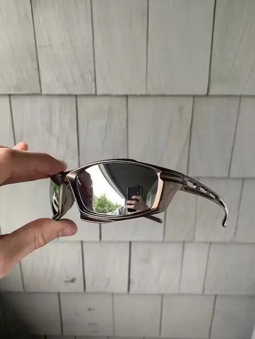 Electric Visual × Japanese Brand Vintage 2000s Sports Wrap Sunglasses Silver Punk Y2K Raver Size ONE SIZE - 4 Thumbnail