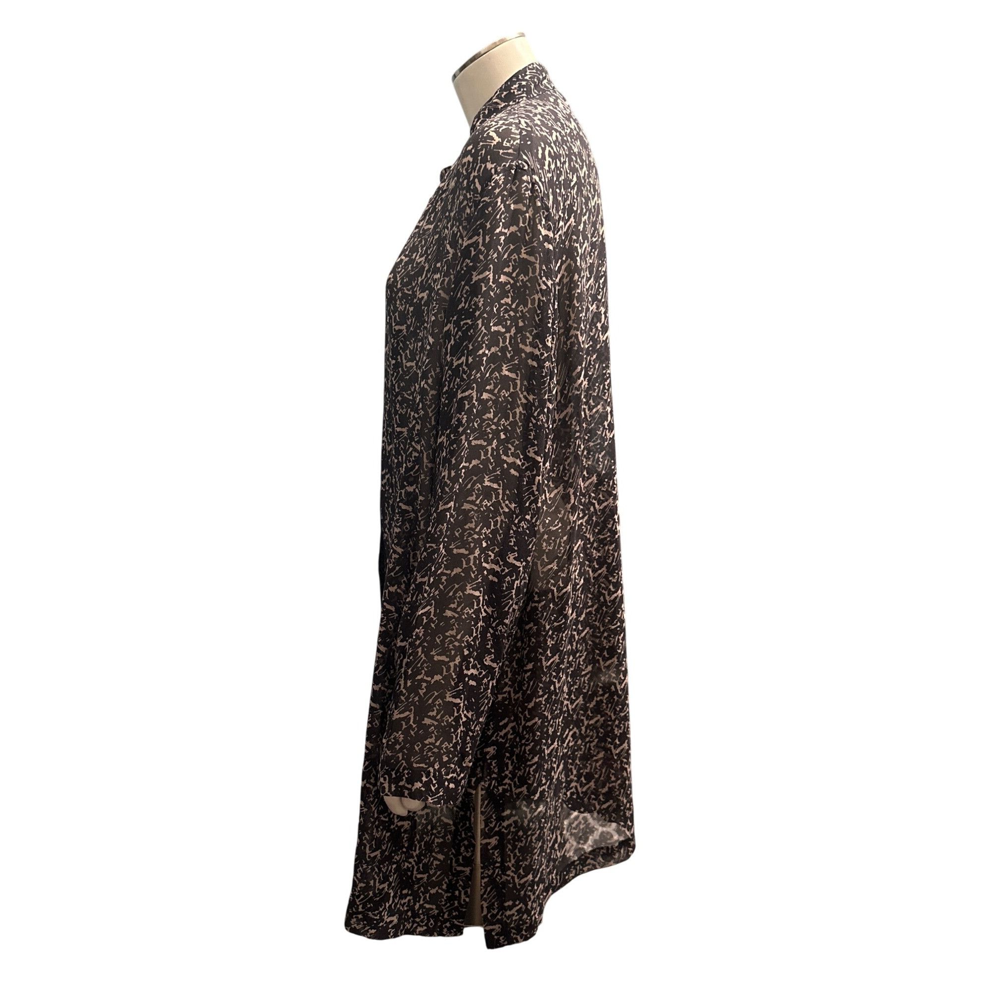 Other WinterSilks Size 2X Vintage Black Silk Top Sheer Abstract Pr Size XXL / US 16-18 / IT 52-54 - 3 Thumbnail