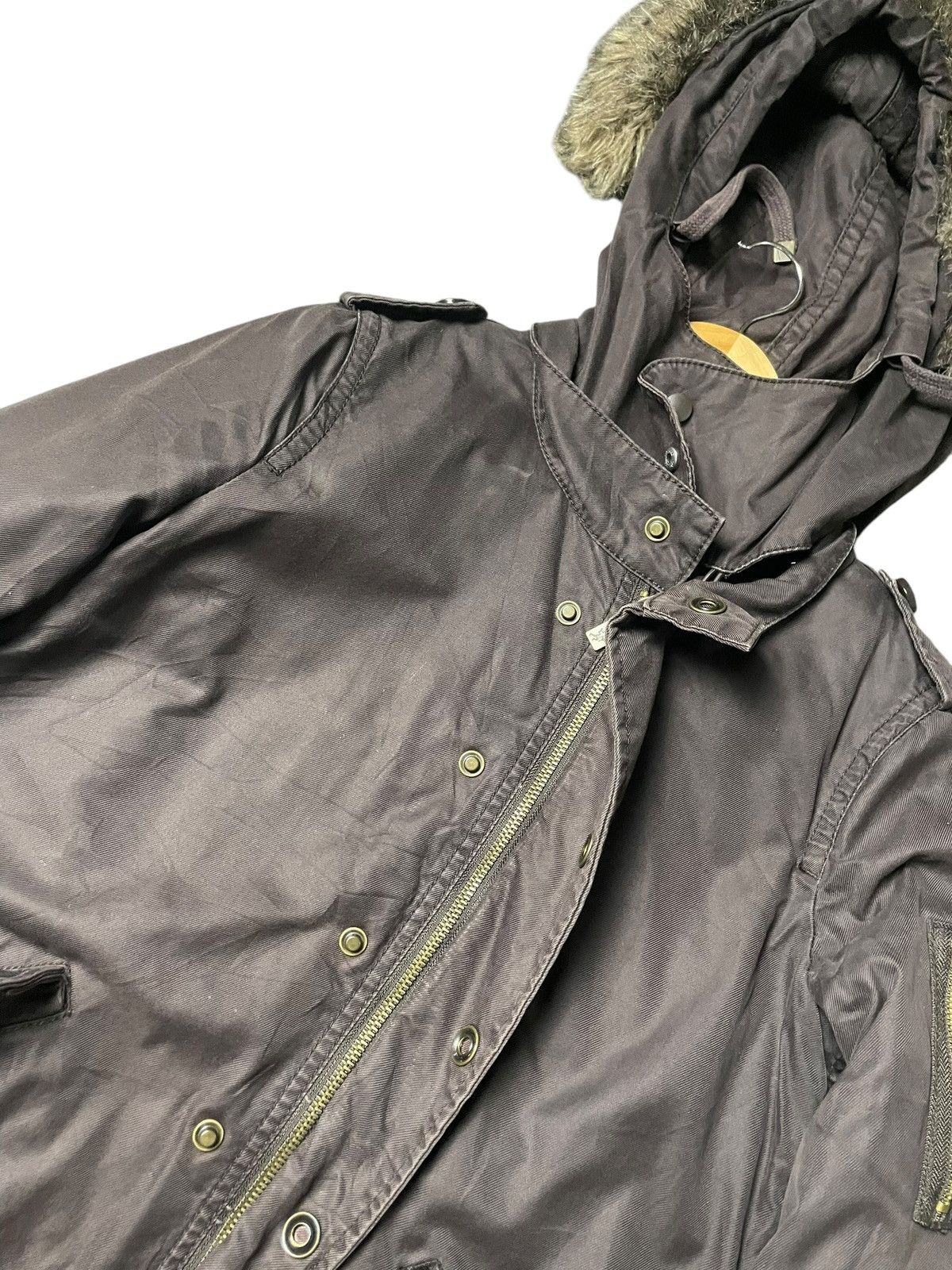 Japanese Brand × Vintage Vintage EDC Quilted Puffer Hooded Jacket (95) Size US XXS / EU 40 - 7 Thumbnail