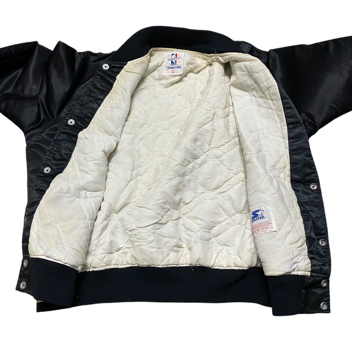 NBA Vintage 80s Miami Heat Sateen Bomber Jacket Starter Size US L / EU 52-54 / 3 - 15 Thumbnail