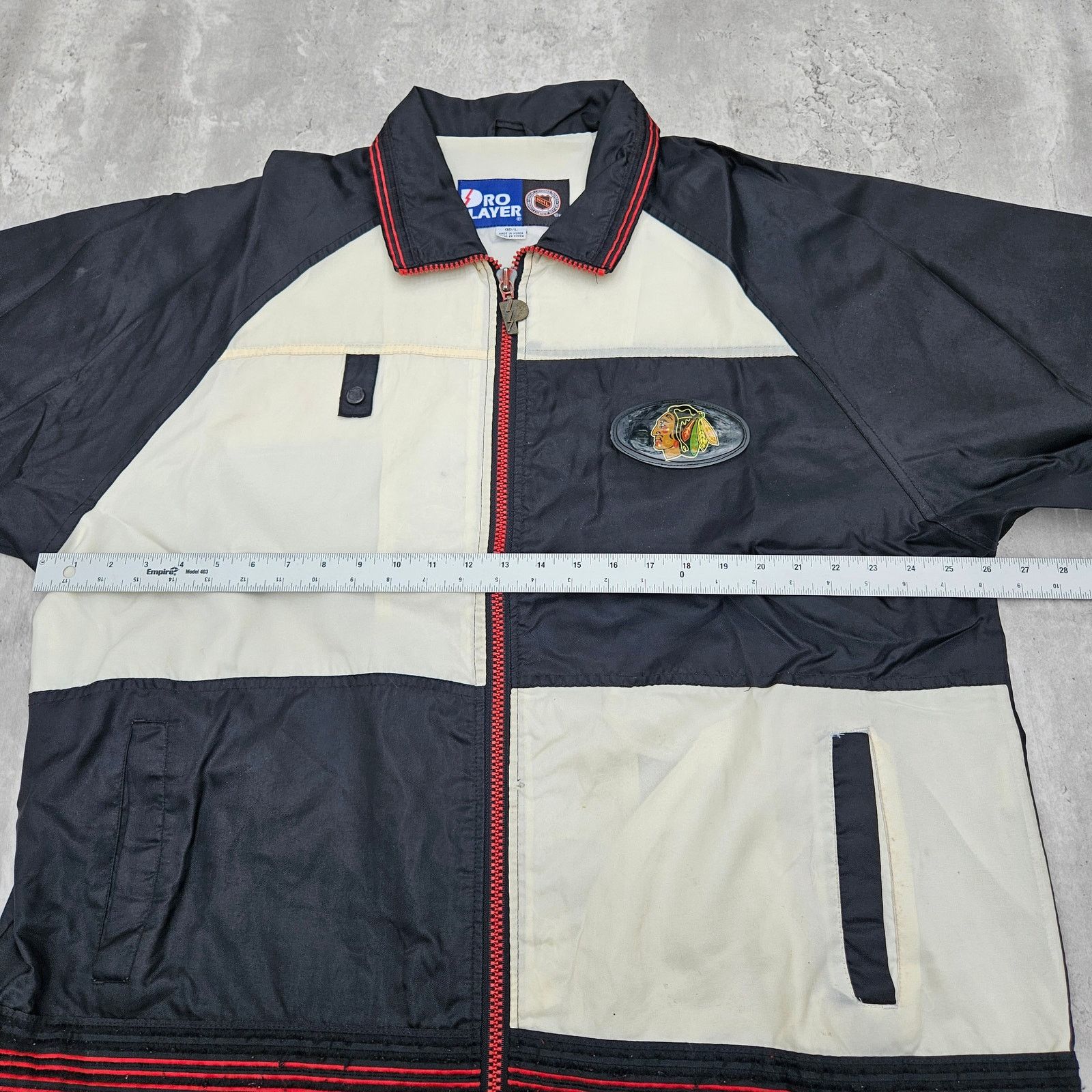 Pro Player Vintage Pro Player Black Hawks Windbreaker Jacket Mens L Size US L / EU 52-54 / 3 - 5 Thumbnail