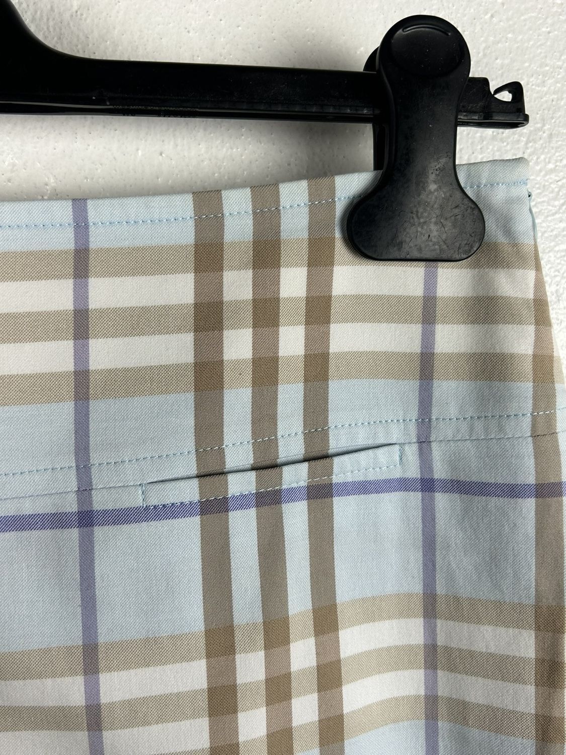 Burberry Burberry Blue Nova Check Pencil Skirt Size US 6 Size 28" / US 6 / IT 42 - 3 Thumbnail