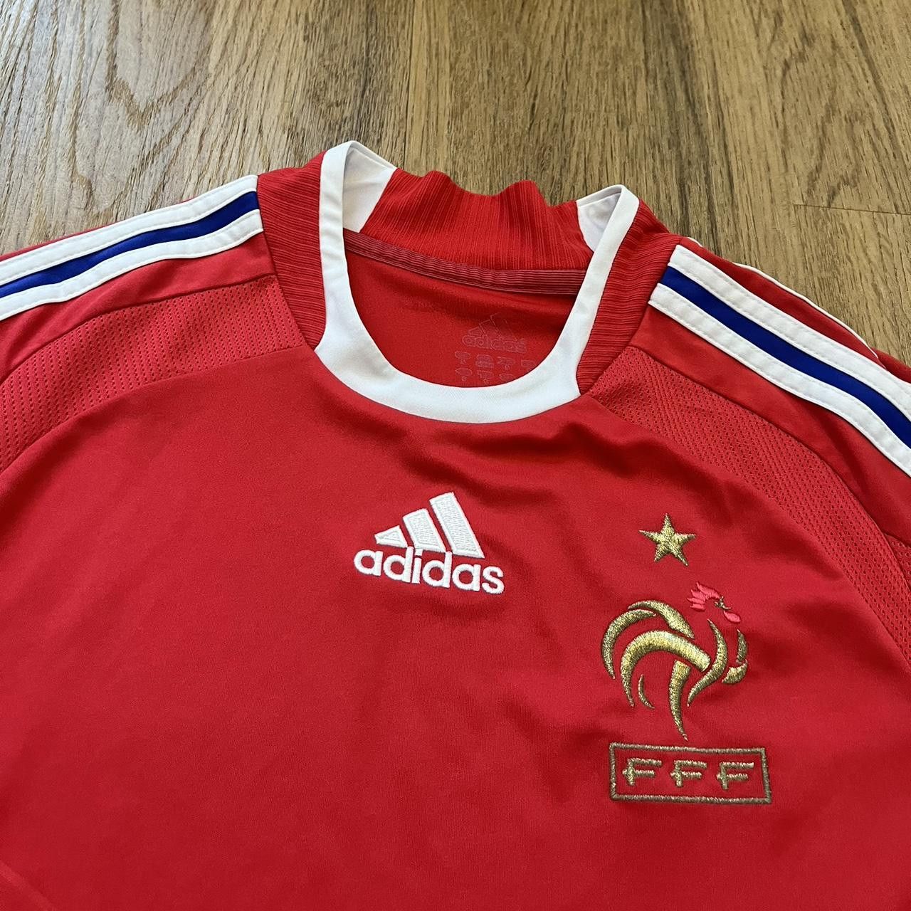 Adidas 2008-09 France Adidas football shirt in red and white Size US S / EU 44-46 / 1 - 3 Thumbnail