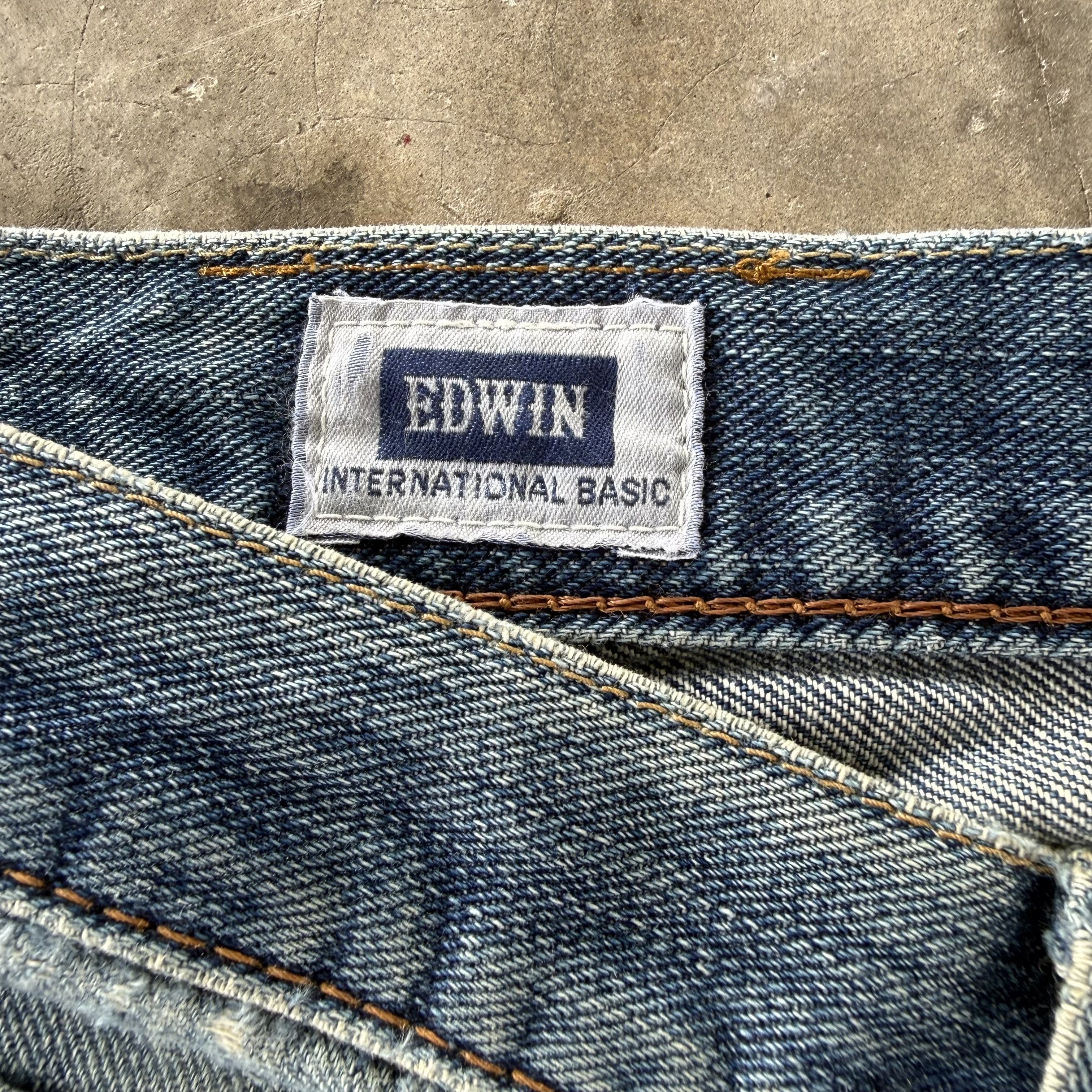 Edwin W35x26.5 Vintage Edwin Faded Blue Denim Jean Pants Size US 35 - 7 Thumbnail