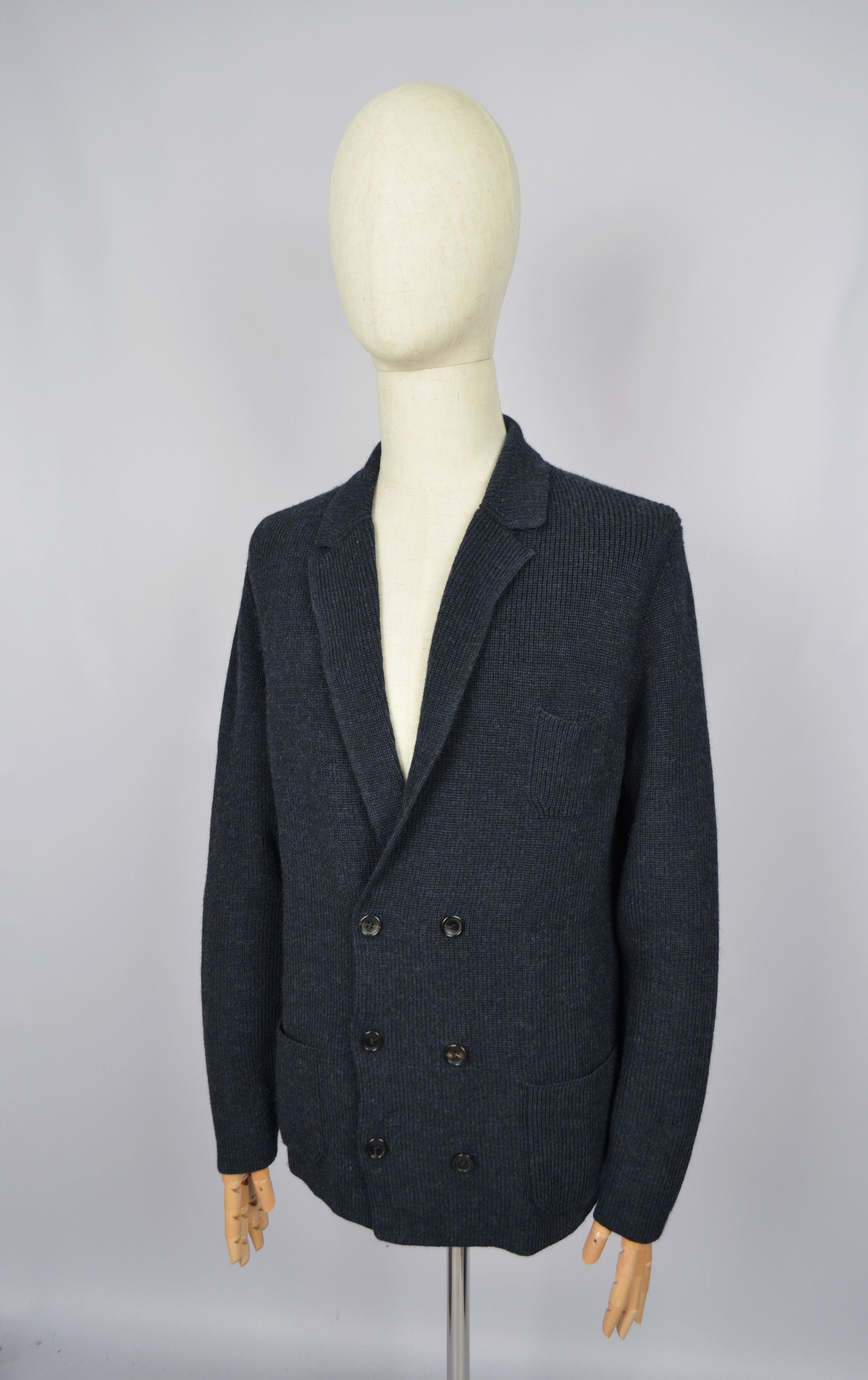 Designer × Roberto Collina Roberto Collina Double Breasted Sweater Cardigan Wool Sz 54 Size US XL / EU 56 / 4 - 2 Thumbnail