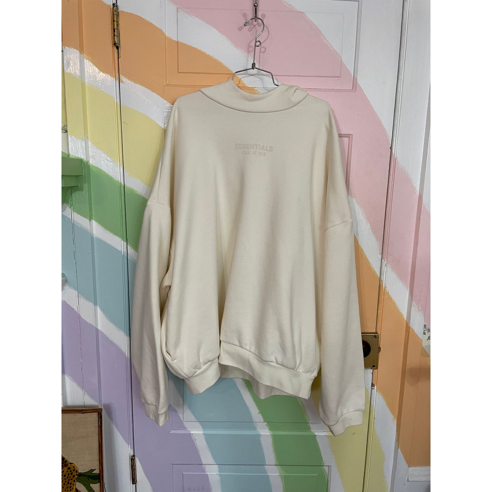 Fear of God Fear of God Essentials Cream Hoodie XXL Oversized hoodie Size US XXL / EU 58 / 5 - 6 Thumbnail