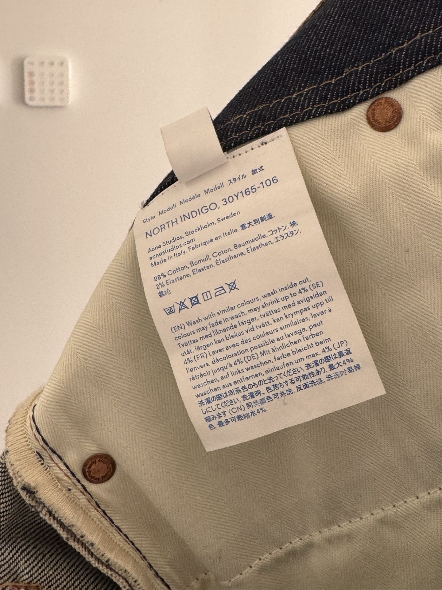 Acne Studios Acne - North Indigo Raw Denim Size US 32 / EU 48 - 7 Thumbnail