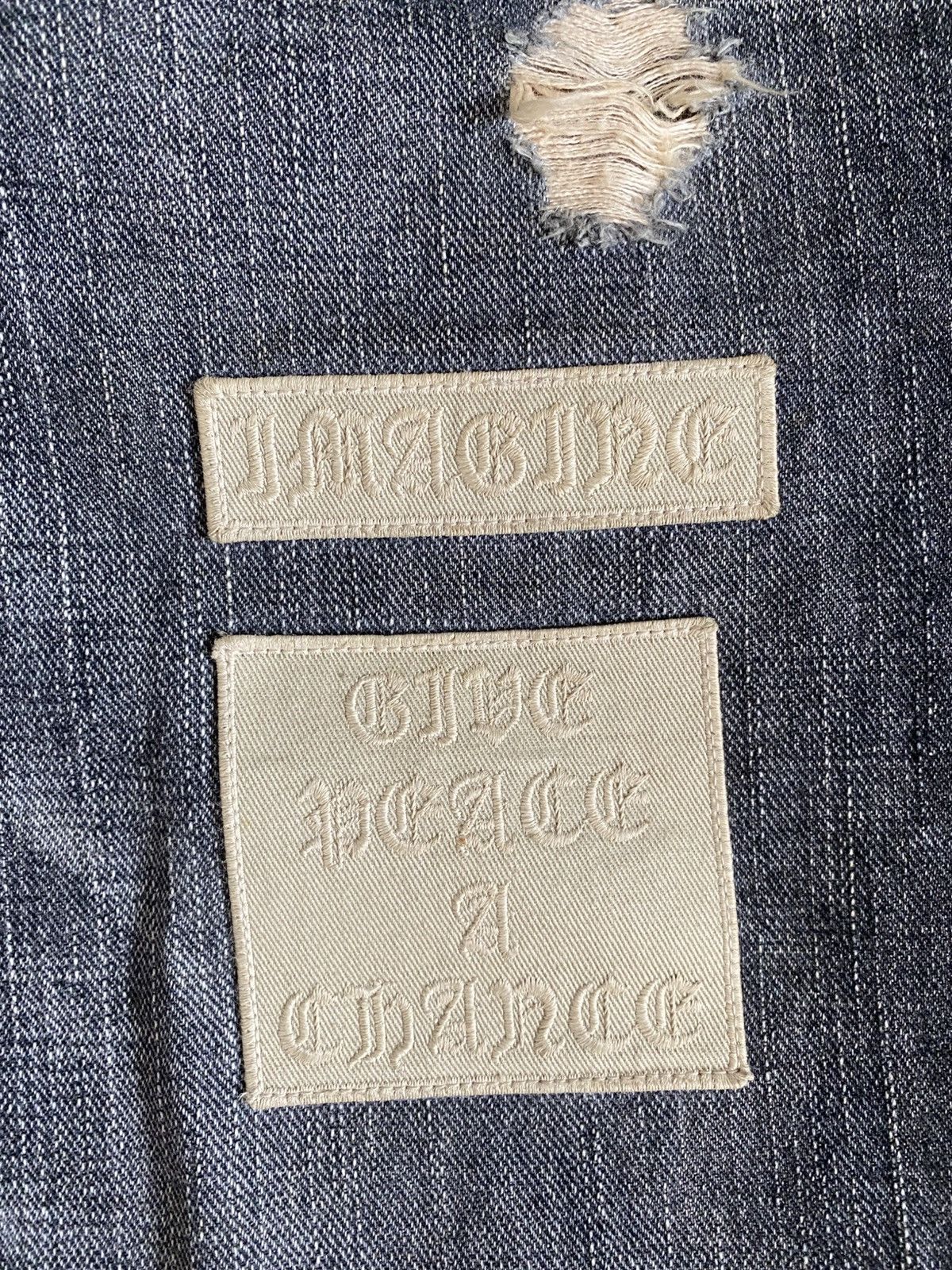 Number (N)ine Number (N)ine AW04 Patch Distressed Denim Size US 33 - 3 Thumbnail