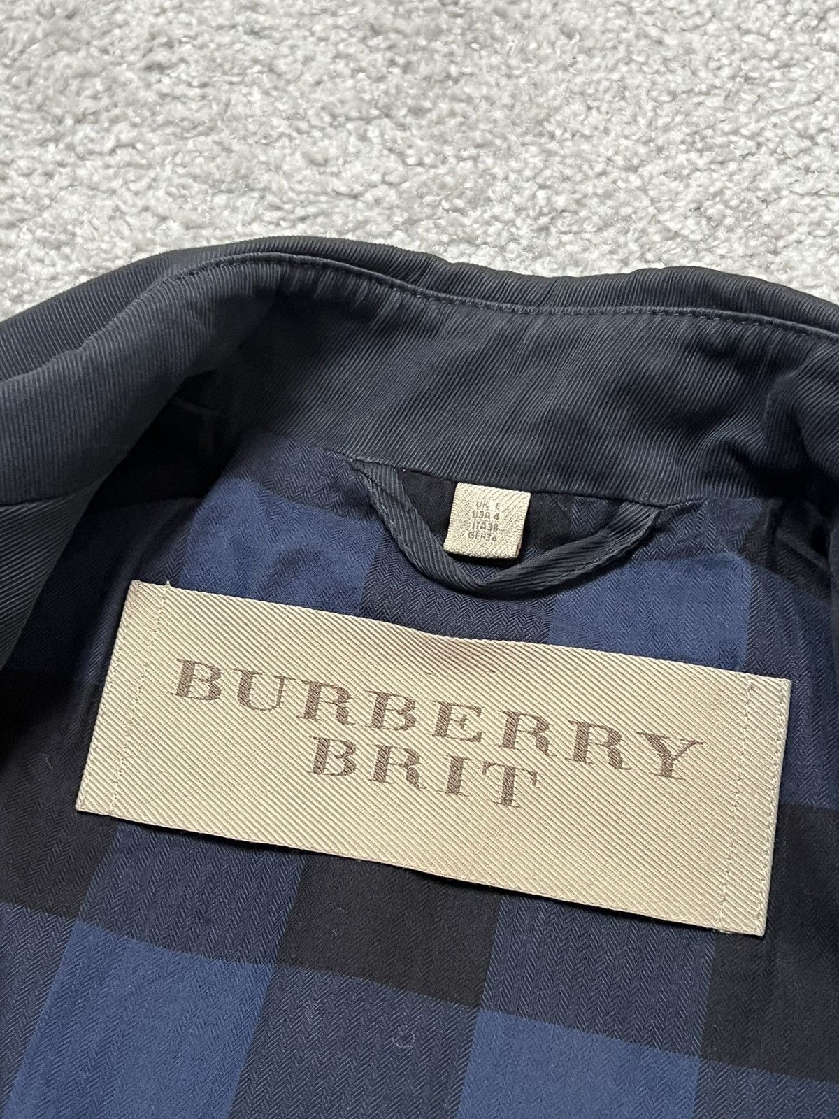 Burberry Burberry Brit Blue Coat Jacket Size XS / US 0-2 / IT 36-38 - 9 Thumbnail