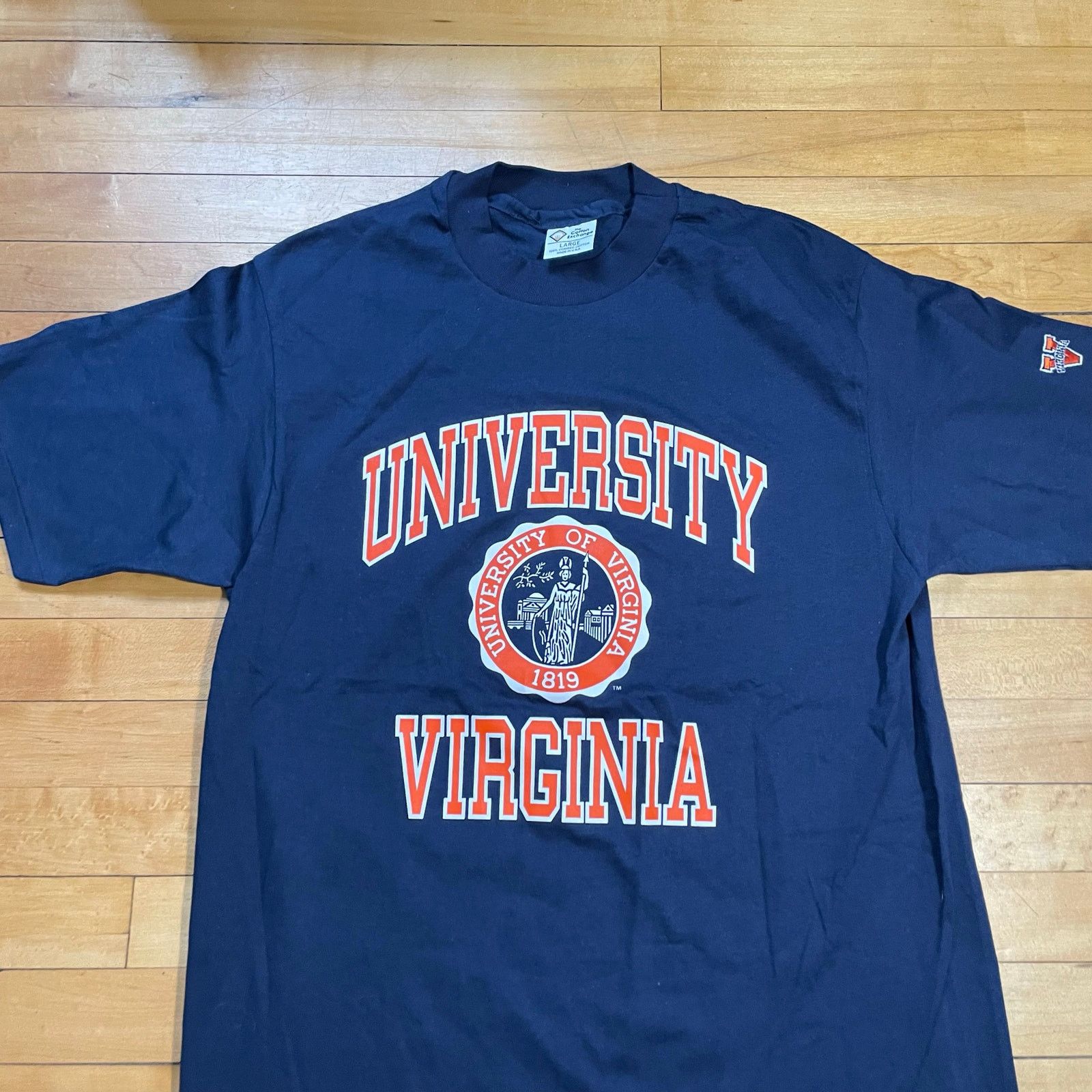 Vintage Vintage University Virginia T Shirt Mens L Navy Single Size US L / EU 52-54 / 3 - 2 Thumbnail