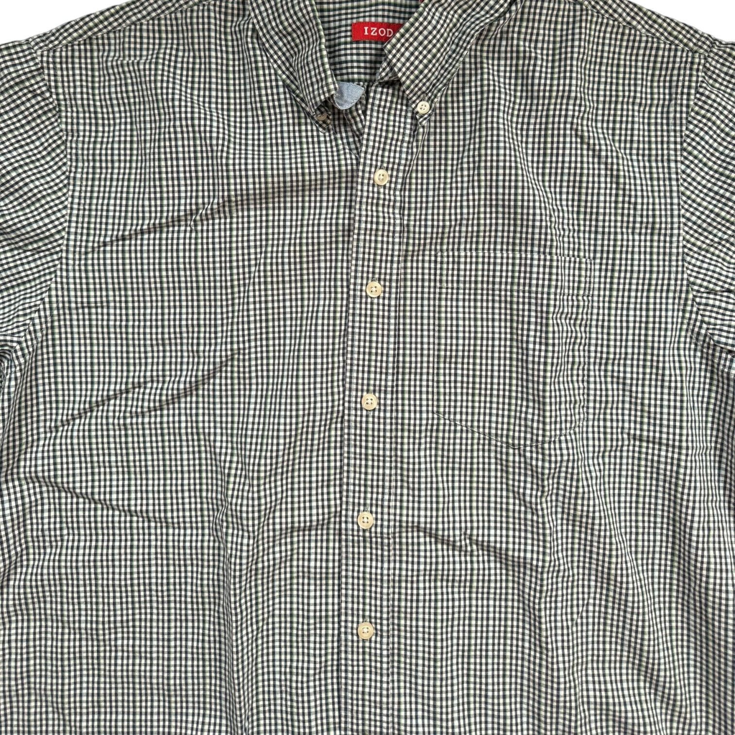 Izod IZOD Black and White Checked Casual Button Down Shirt Large Size US L / EU 52-54 / 3 - 1 Thumbnail