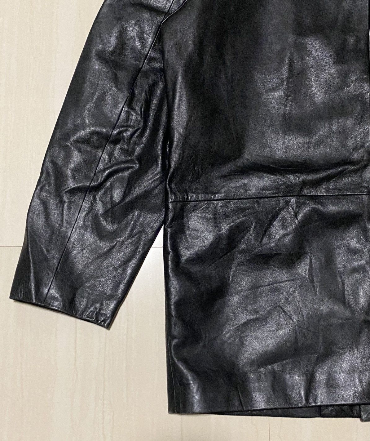 Balenciaga Balenciaga - 1997 Leather Zip-up Jacket Size US L / EU 52-54 / 3 - 13 Thumbnail