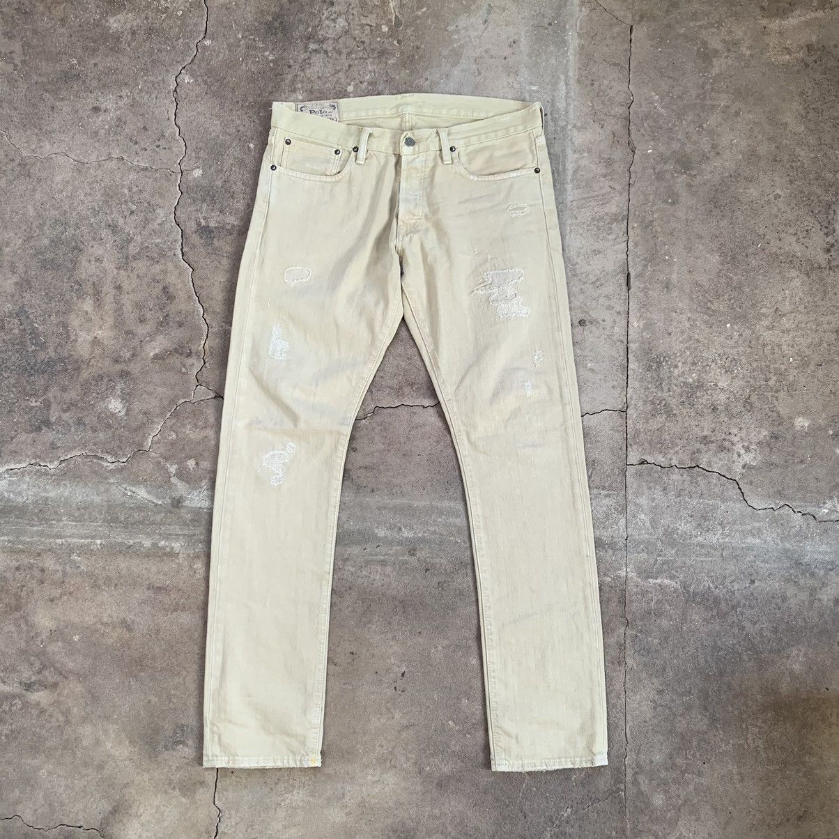 Ralph Lauren Polo RL S American distressed Selvedge Denim Jeans Size US 33 - 4 Thumbnail