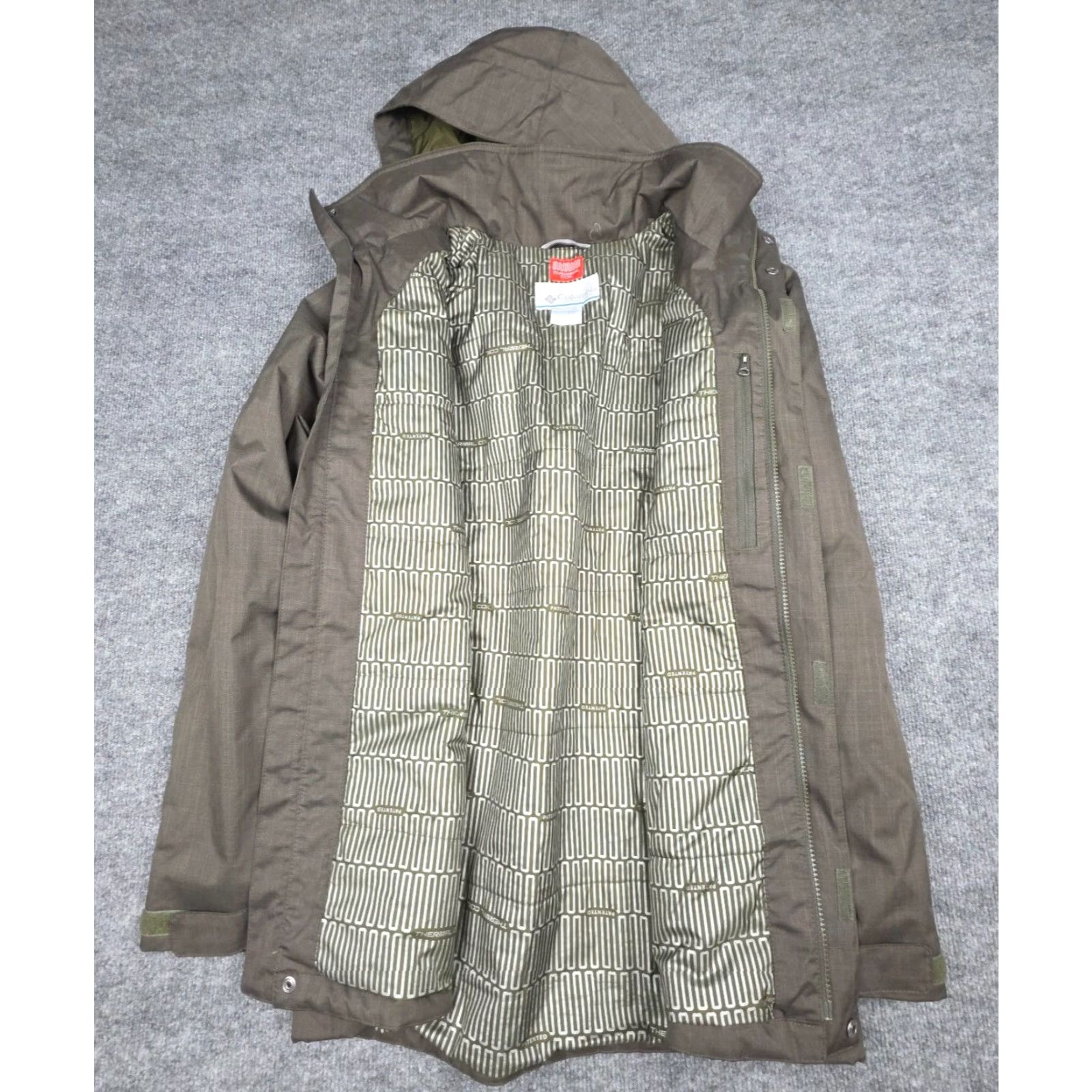 Rains Columbia Thermal Coil Jacket Mens Medium Beige Rain Coat Zip Lined Warm Hiking Winter Autumn Casual Travel Regular Fit Men Size US M / EU 48-50 / 2 - 4 Thumbnail