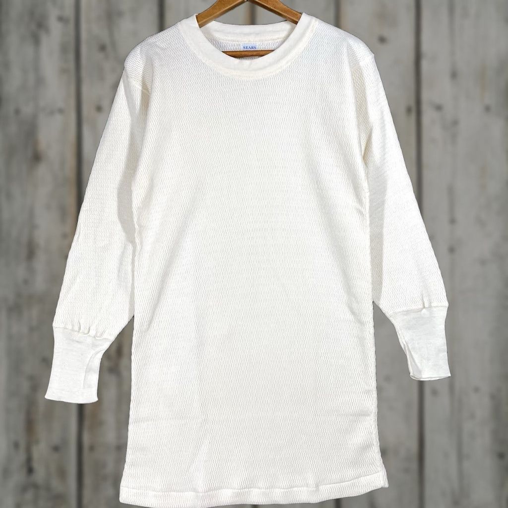Sears VINTAGE Sears T-Shirt Thermal Knit 60s 50s White XL Mens Deadstock NEW! Size US XL / EU 56 / 4 - 1 Thumbnail