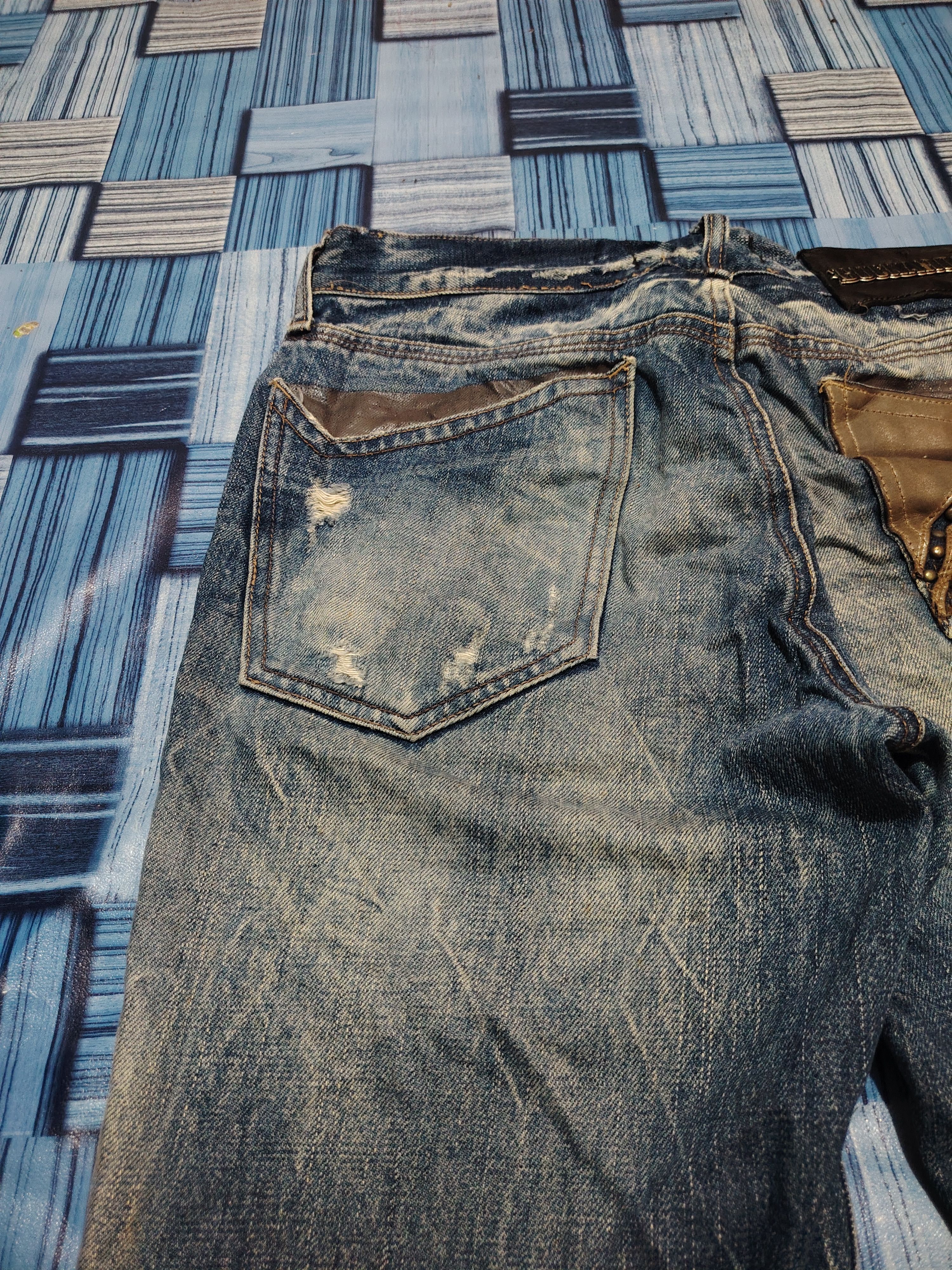 Kapital Japanese Buckaroo Jeans Distressed Denim Size US 32 / EU 48 - 19 Thumbnail