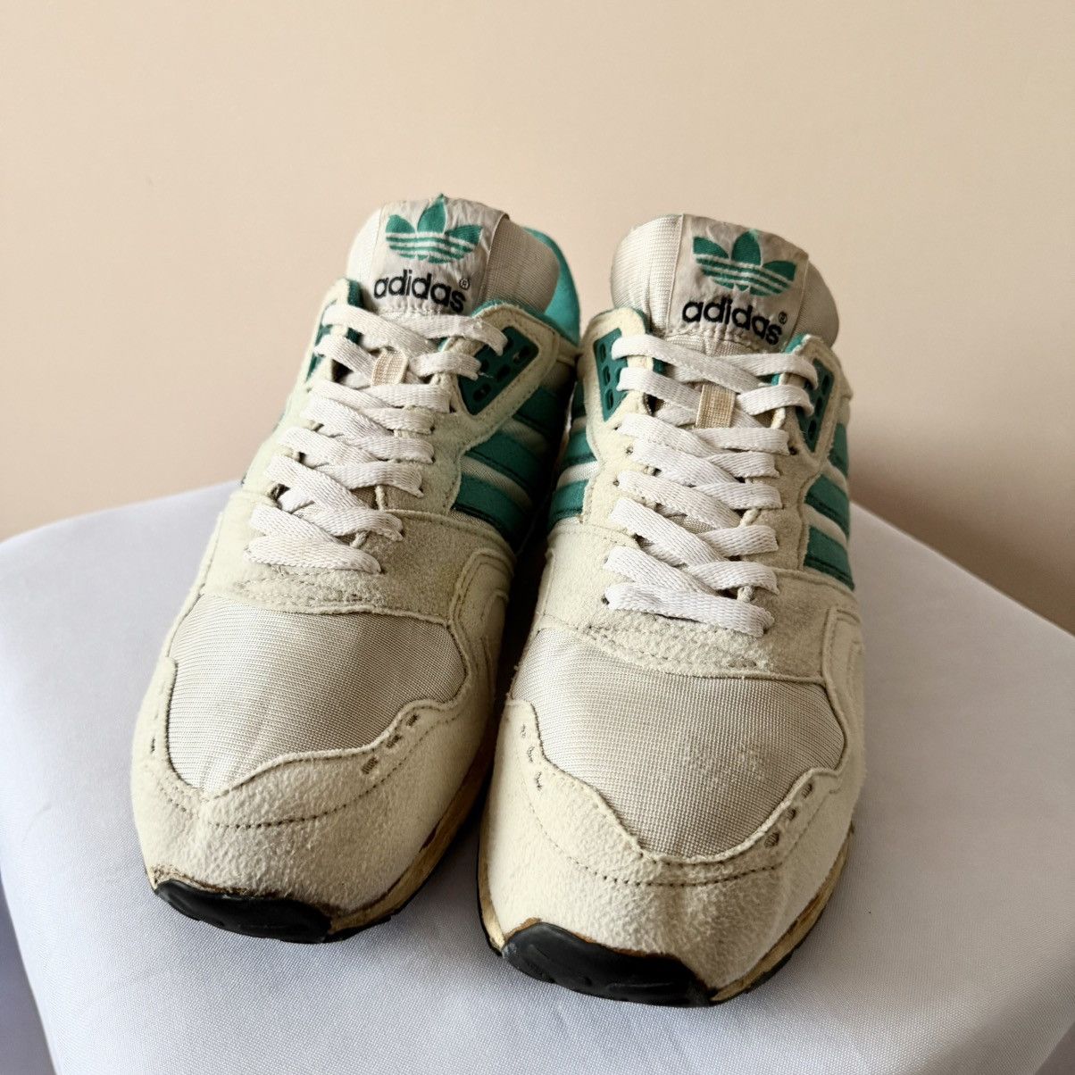 Adidas 80s Vintage Adidas TX8911 / 680 (Korea) Green/Cream Shoes Size US 8.5 / EU 41-42 - 2 Thumbnail