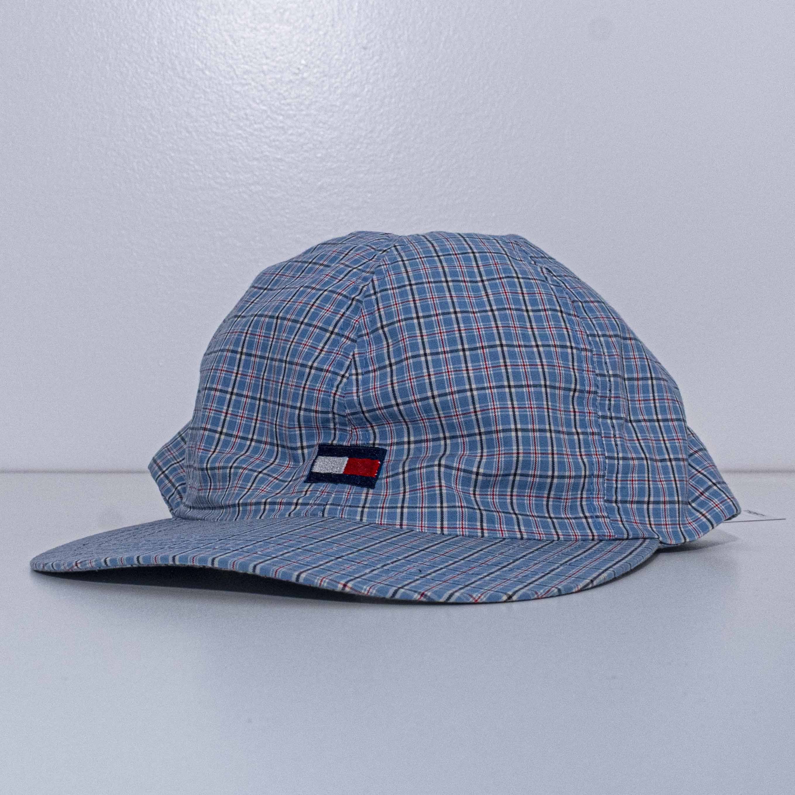 Tommy Hilfiger Tommy Hilfiger Plaid Hat Flag Logo Leather Strapback 90s Size ONE SIZE - 1 Thumbnail