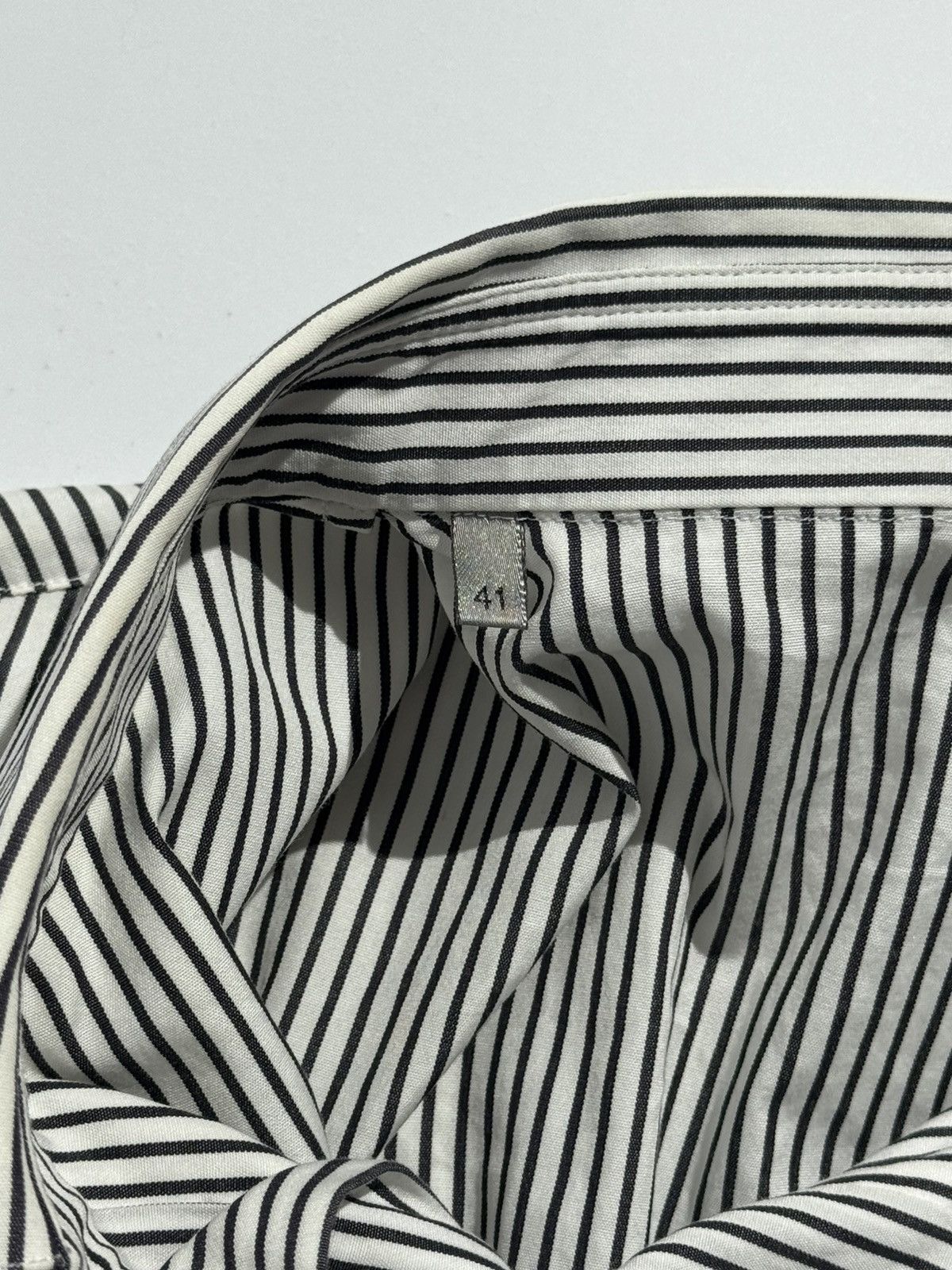 Dior FW06 Dior Homme Striped Bib Pannel Shirt by Hedi Slimane Size US M / EU 48-50 / 2 - 5 Thumbnail