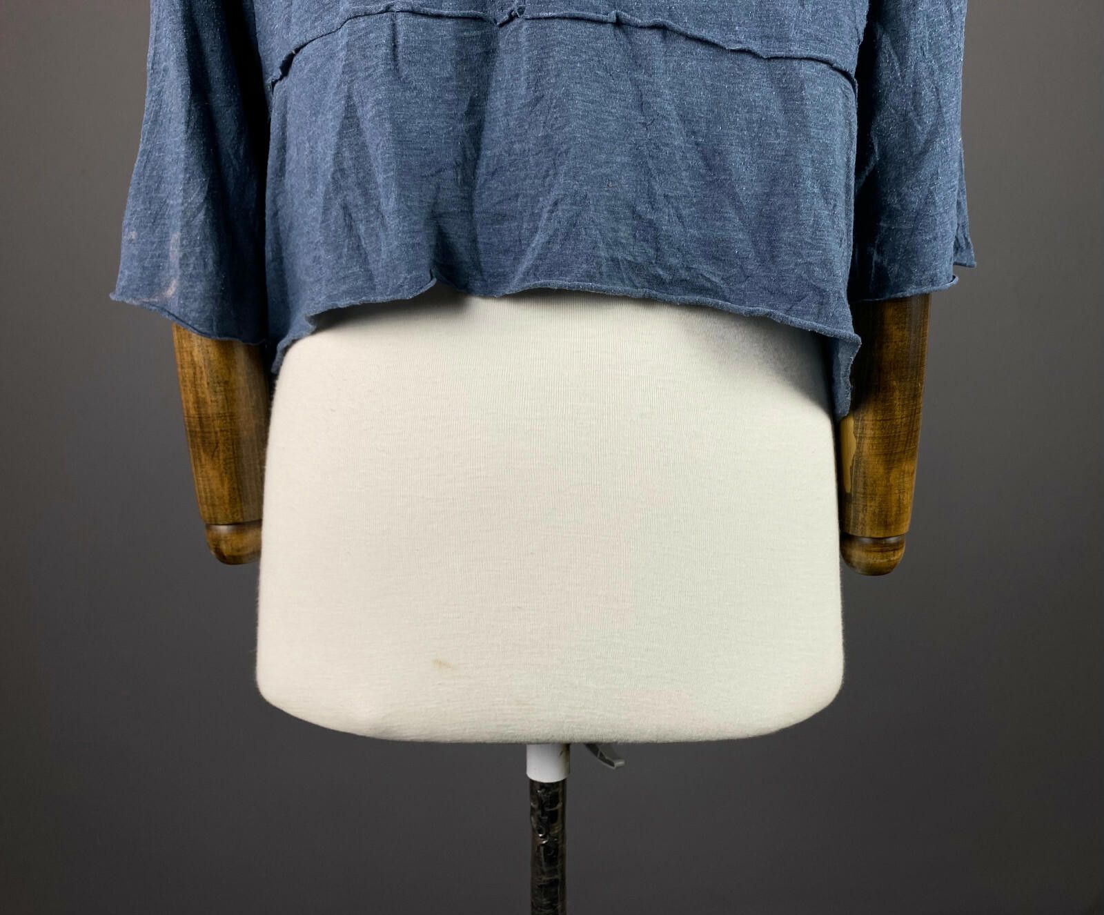 Designer Barbara Speer Blue Designed 3/4 Sleeve Cardigan Cape Size 2 Size XS / US 0-2 / IT 36-38 - 7 Thumbnail