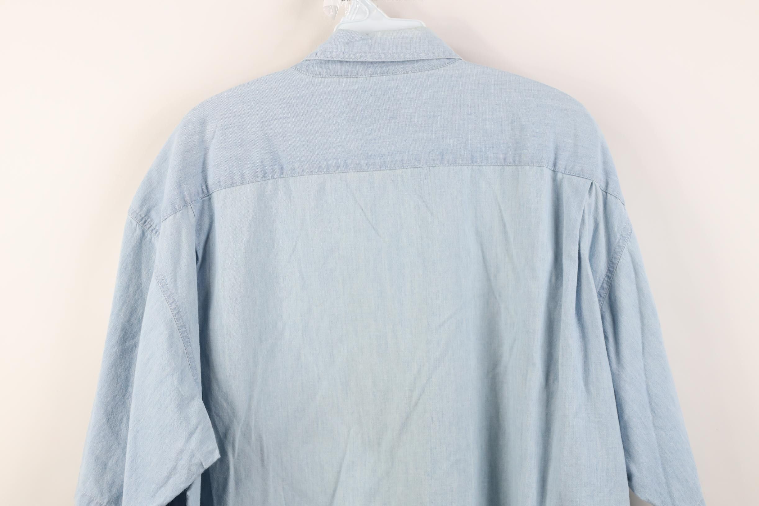 Vintage Vintage 90s Streetwear Short Sleeve Button Down Shirt Blue Size US XL / EU 56 / 4 - 15 Thumbnail