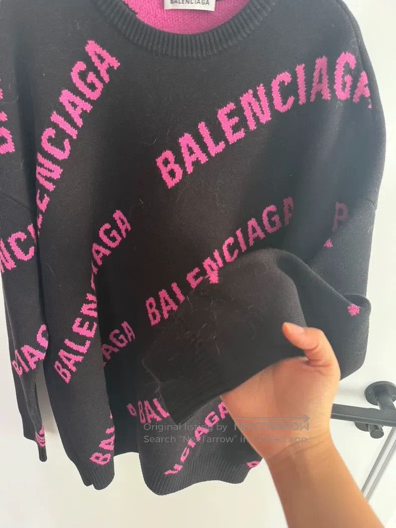 Balenciaga Balenciaga Classic Pink and Black Color Sweater Size US S / EU 44-46 / 1 - 3 Thumbnail