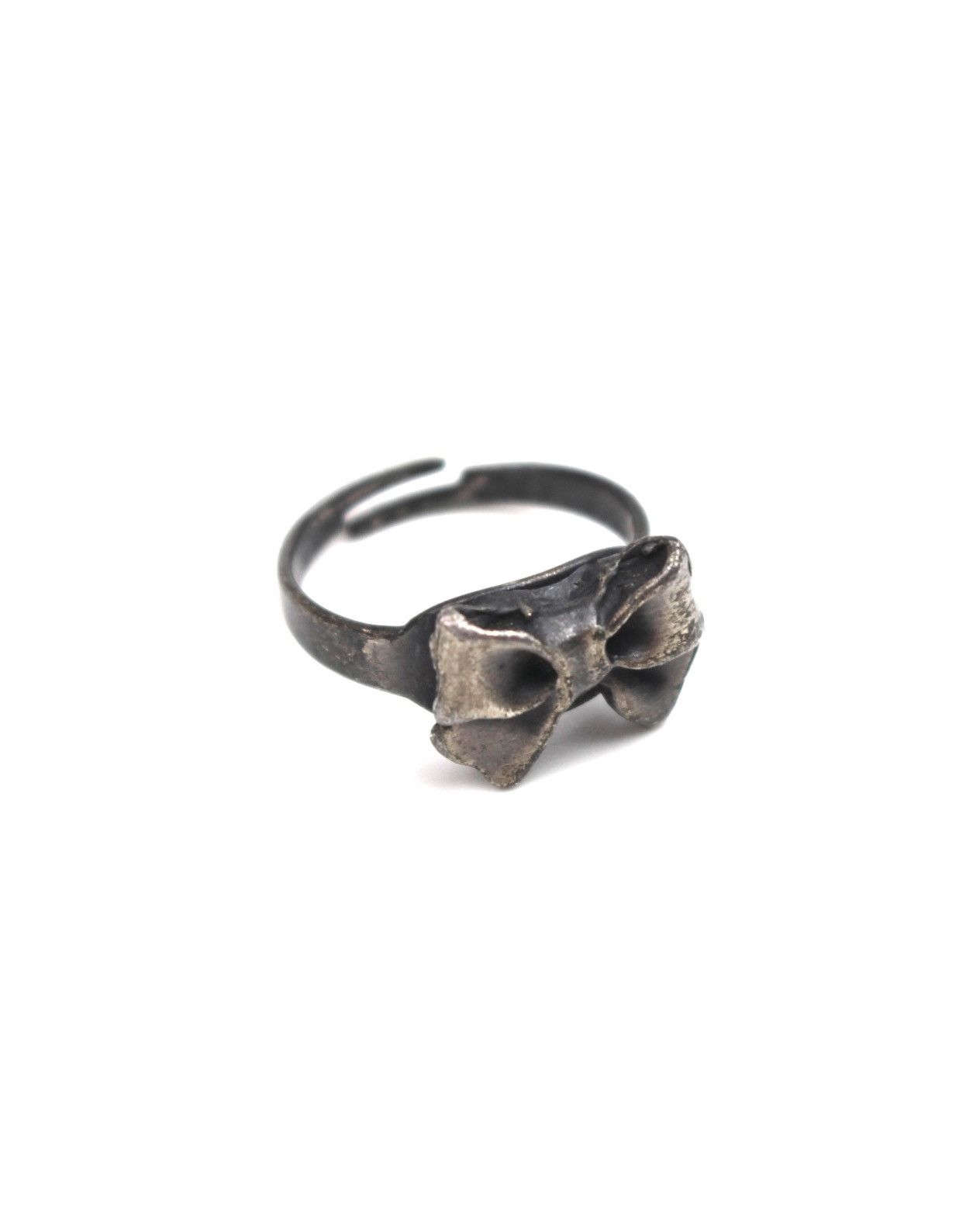 Hysteric Glamour 2000S JAPANESE MADE GOTHIC OXIDIZED RIBBON OPEN RING Size ONE SIZE - 2 Thumbnail