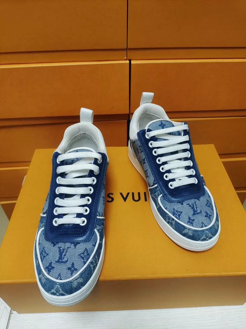 Louis Vuitton Louis Vuitton LV Denim Blue Sneakers for Women Size 35-250 Size US 5 / IT 35 - 5 Thumbnail