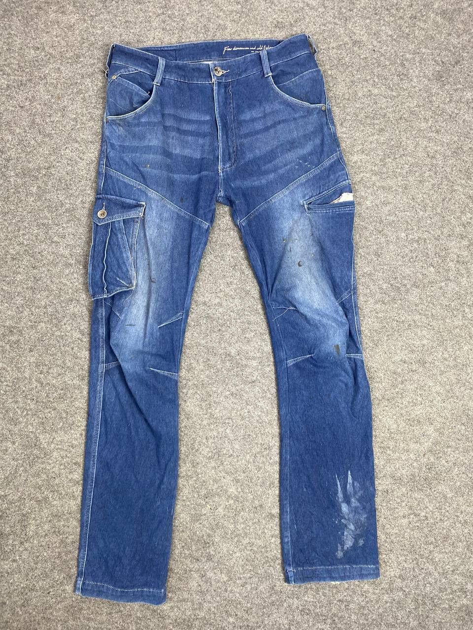 Japanese Brand fieldcore cargo aerolight distressed denim Size US 34 / EU 50 - 6 Thumbnail