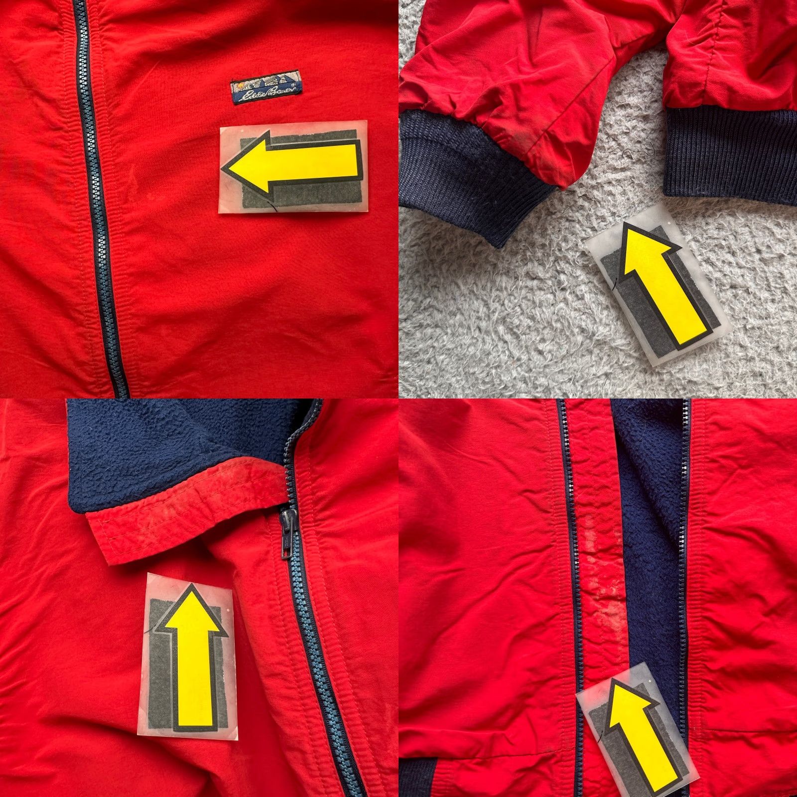Eddie Bauer VINTAGE Eddie Bauer Nylon Fleece Lined Bomber Jacket Mens XL Tall Navy Red Jacket Size US XL / EU 56 / 4 - 8 Thumbnail
