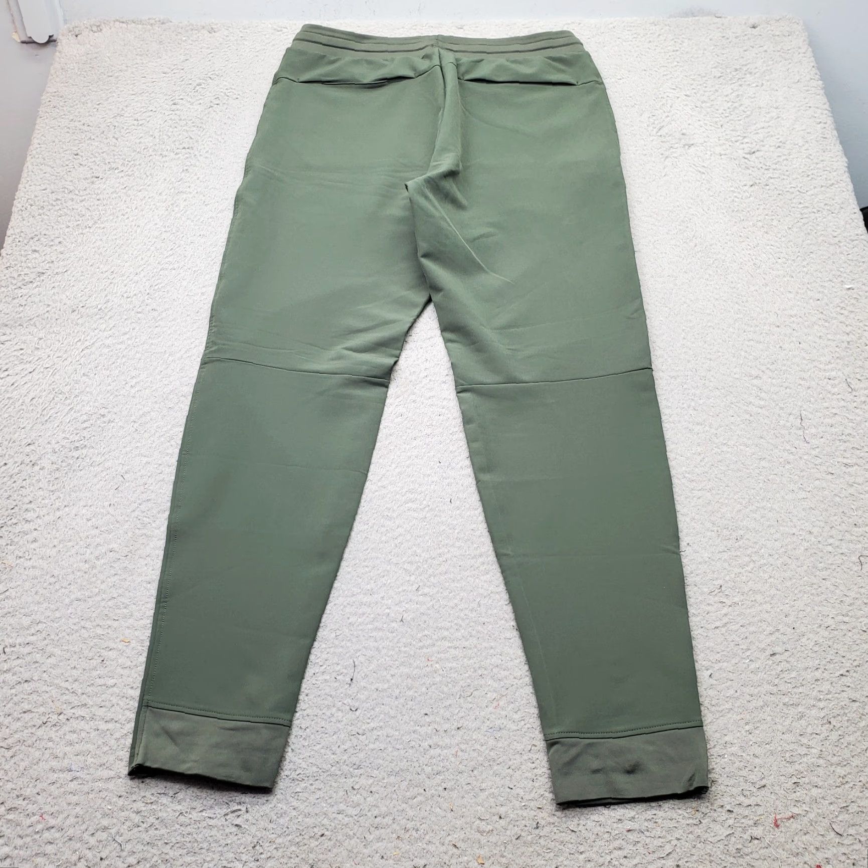 Vintage UNRL Track Pants Womens M Green Stretch Athletic Running Drawstring Waist EUC Size 32" / US 10 / IT 46 - 2 Thumbnail
