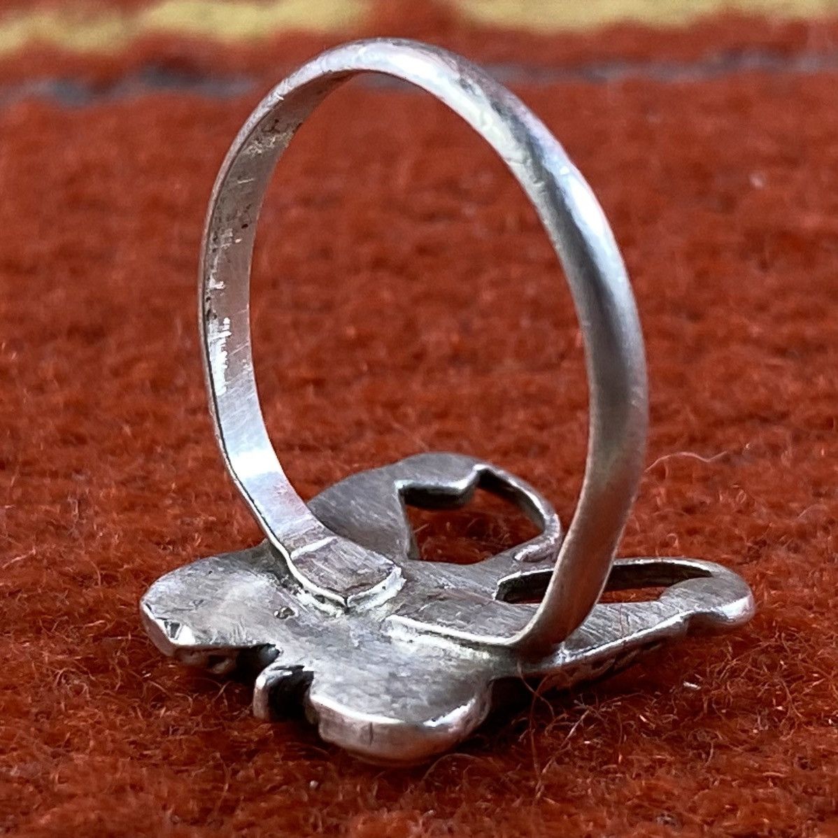 Kapital × Vintage Vtg 60s 70s Navajo Sterling Turquoise Coral Butterfly Ring Size ONE SIZE - 4 Thumbnail