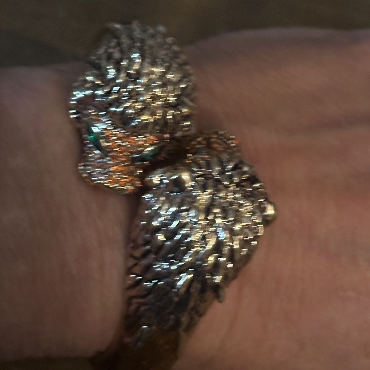 Vintage Vintage JC Thailand lions head wrap bangle bracelet Size ONE SIZE - 4 Thumbnail