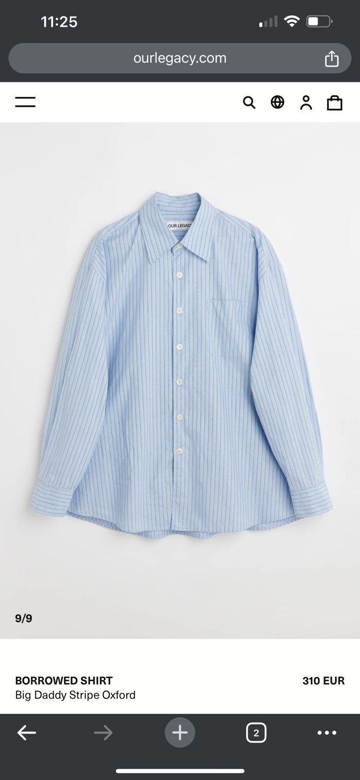 Our Legacy Our Legacy Big Daddy Stripe Oxford Borrowed Shirt | Grailed
