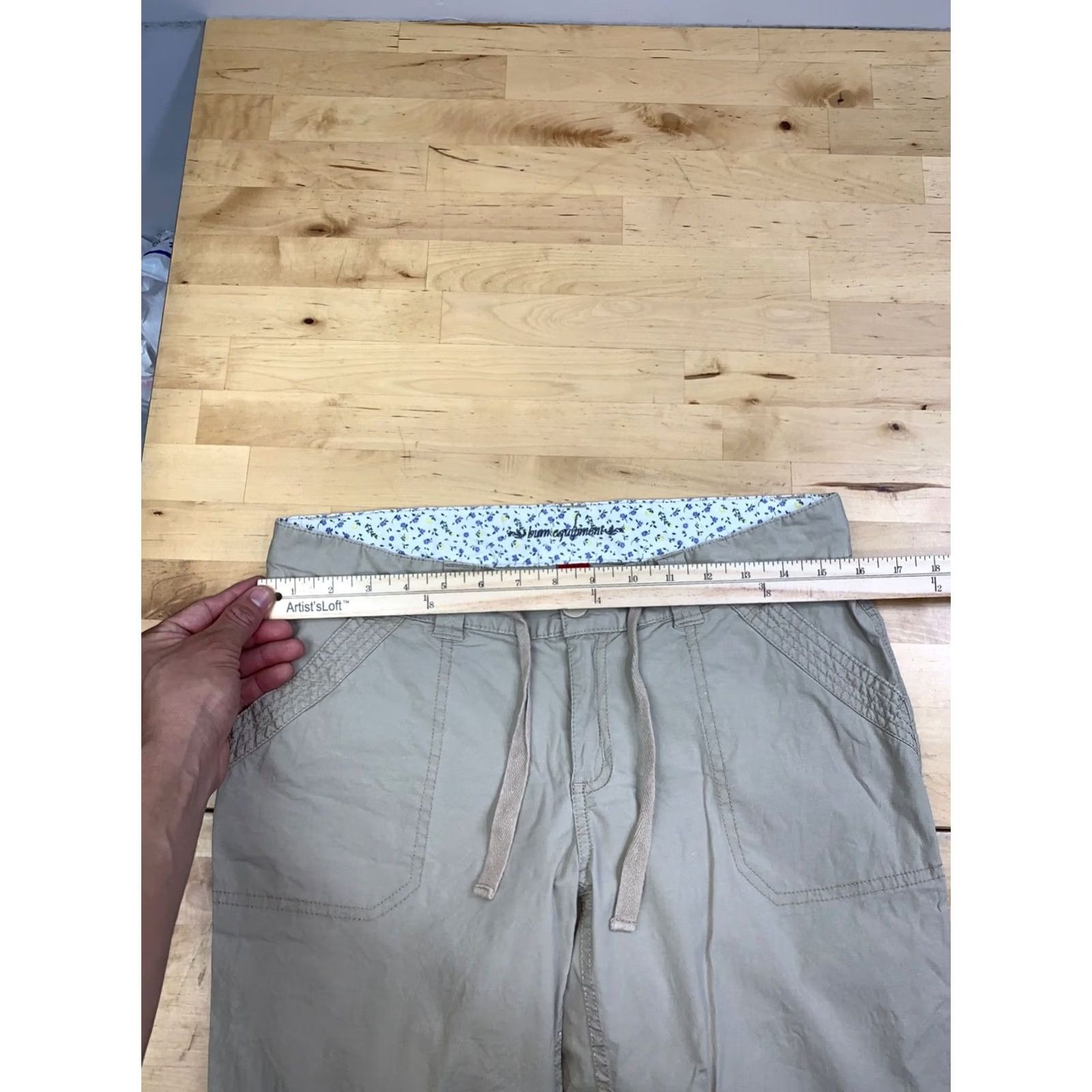 Vintage VINTAGE B.U.M. Equipment Pants Women 6 Tan Drawstring Roll Up Pockets Casual 13155 Size 28" / US 6 / IT 42 - 4 Thumbnail