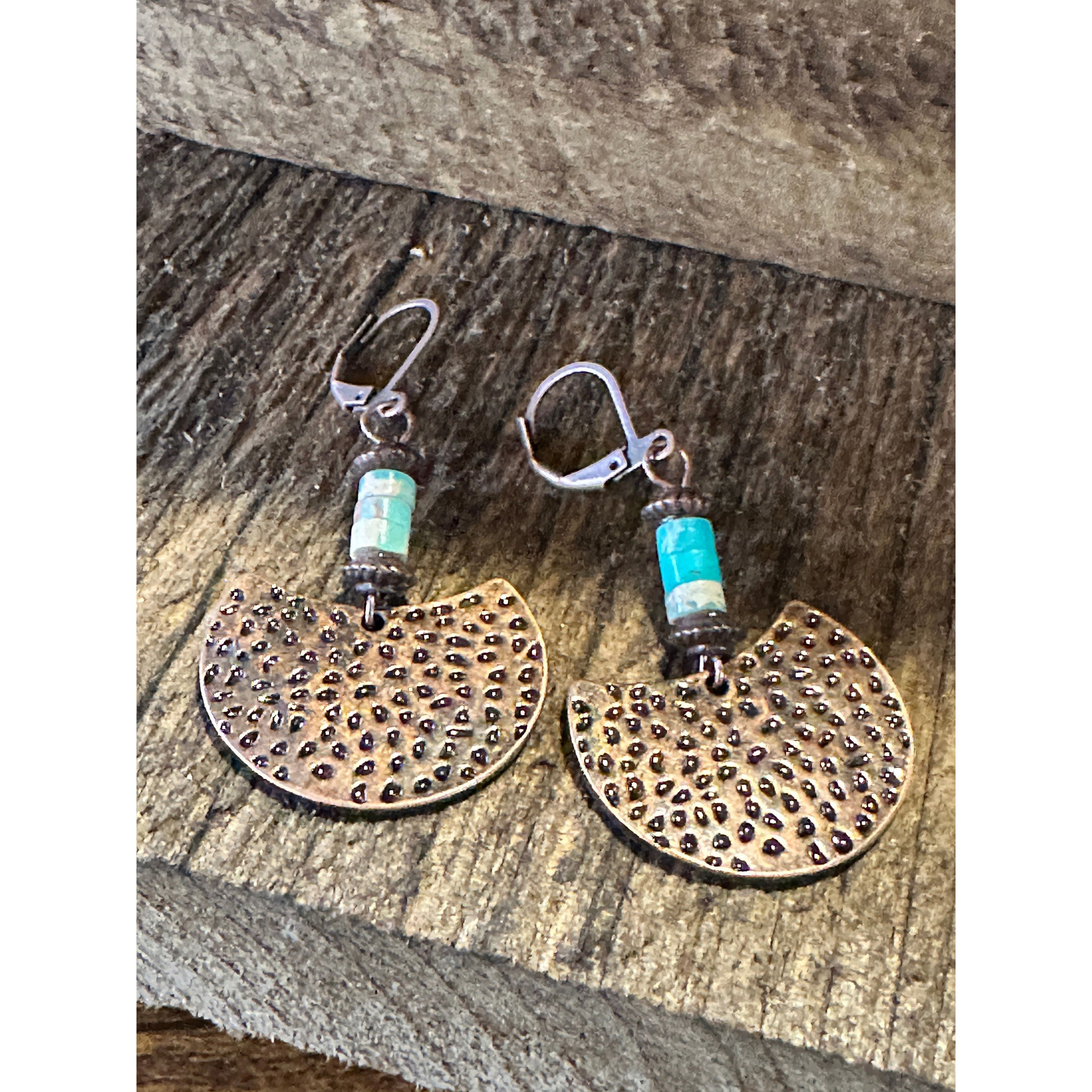 Other Boho Vintage Chic Southwestern Copper Dangle Wire Earrings, Size ONE SIZE - 4 Thumbnail