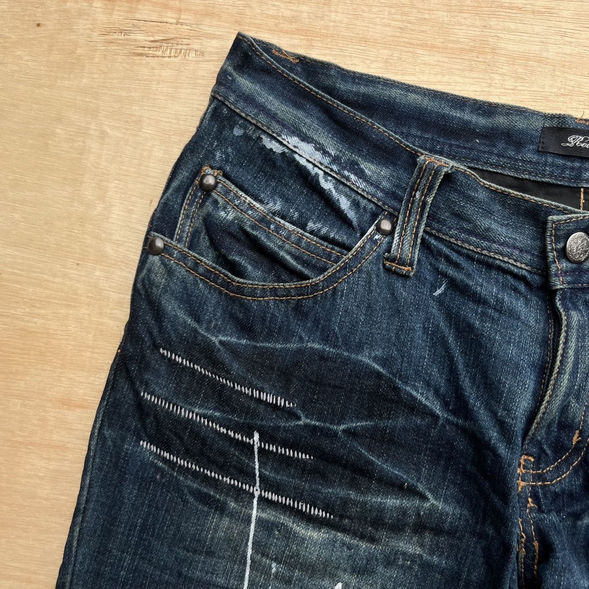 Japanese Brand ROOT THREE STYLE VINTAGE BOOTCUT FLARED DISTRESSED Y2K Size US 34 / EU 50 - 9 Thumbnail