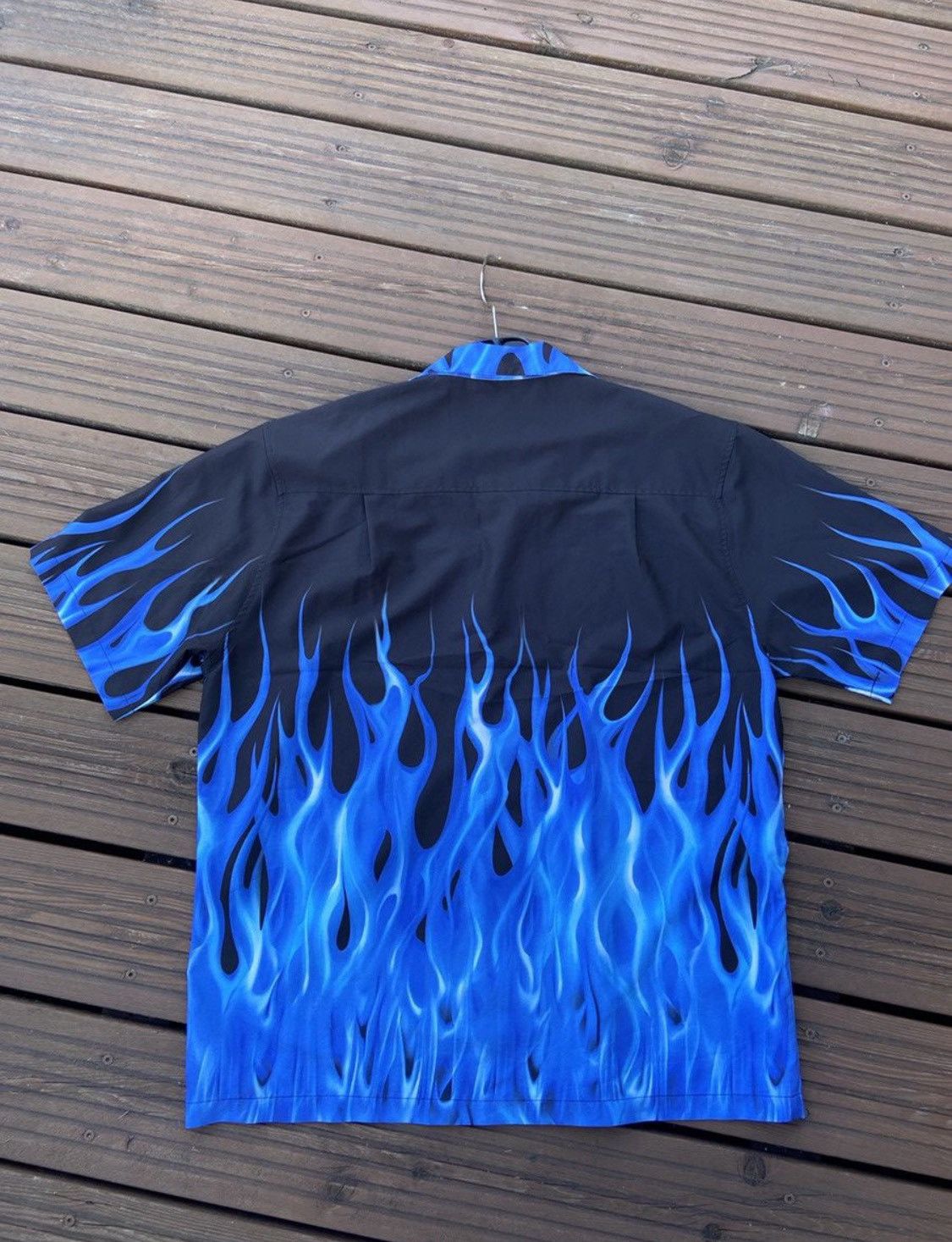 Vintage Hawaii Short Sleeve Shirt Flames Fire opium y2k archive rare Size US L / EU 52-54 / 3 - 3 Thumbnail