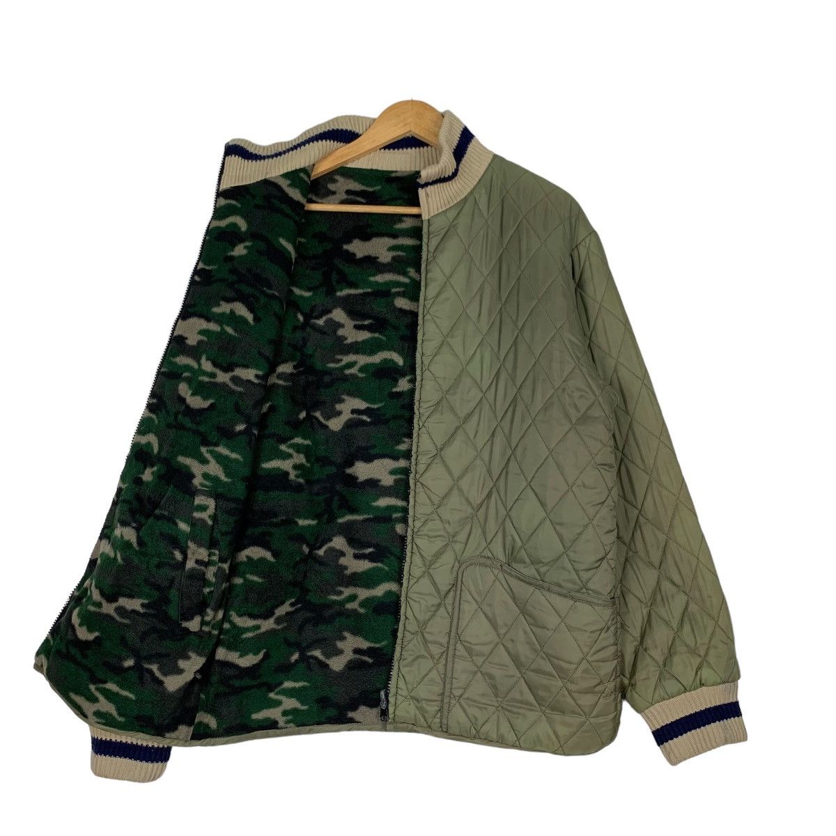 Japanese Brand FIRST PARKING Quilted Fleece Reversible Jacket #0946-C42 Size US M / EU 48-50 / 2 - 9 Thumbnail