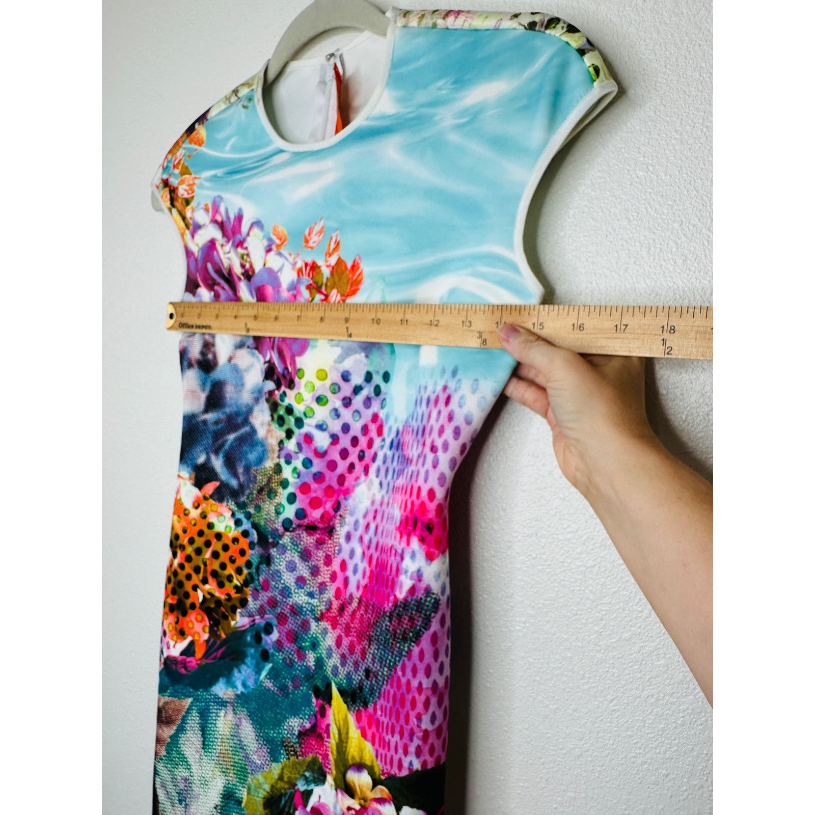 Clover Canyon Clover Canyon Pool Flower MultiColor Aqua Bodycon Dress XS Size XS / US 0-2 / IT 36-38 - 13 Thumbnail