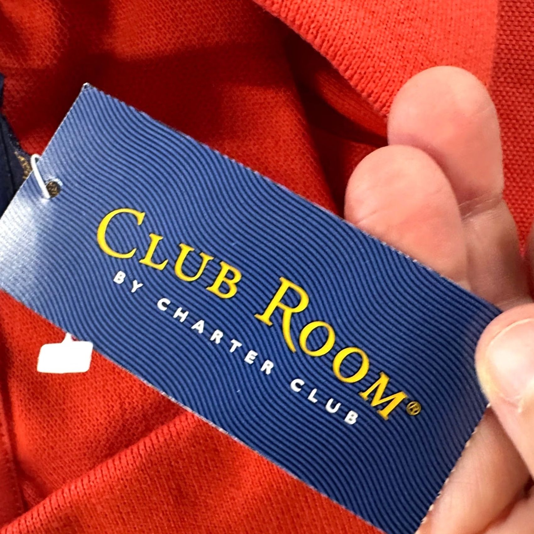 Club Room VINTAGE Club Room Charter Club Mens Polo Shirt Large Orange Casual Rugby 100% Cotton NEW Size US L / EU 52-54 / 3 - 6 Thumbnail
