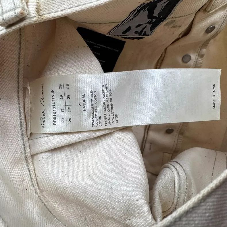 Rick Owens Rick Owens Bolan White Denim Pants-2508 Size US 29 - 7 Thumbnail