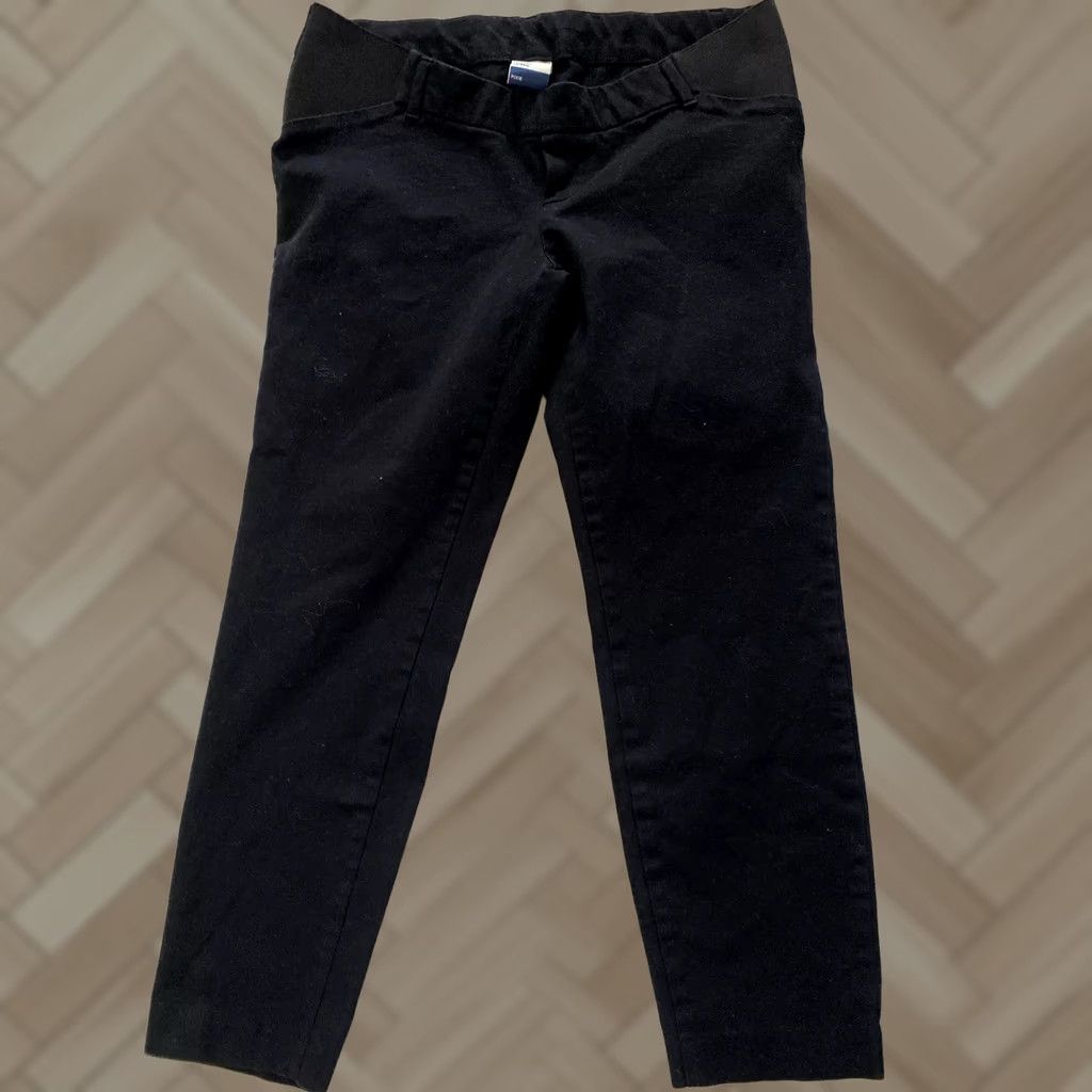 Old Navy Old Navy Chino Maternity Pants Women's Size 6 Black 23in Inseam 31in Waist Womens Size 28" / US 6 / IT 42 - 1 Thumbnail