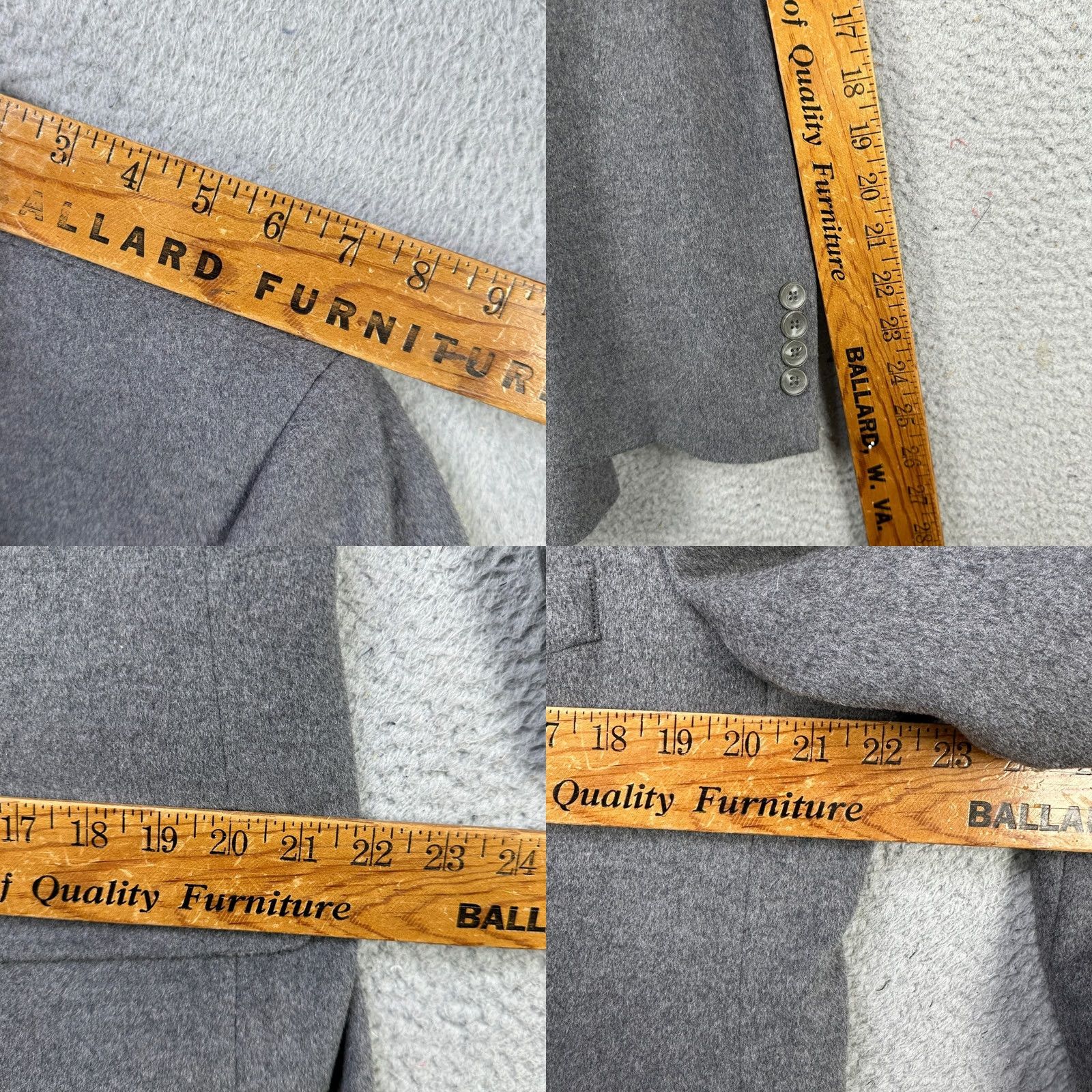 Jos. A. Bank Jos. A. Bank Wool Silk Blend Blazer Sport Coat Mens 43R Gray Tailored Fit Size 46R - 8 Thumbnail