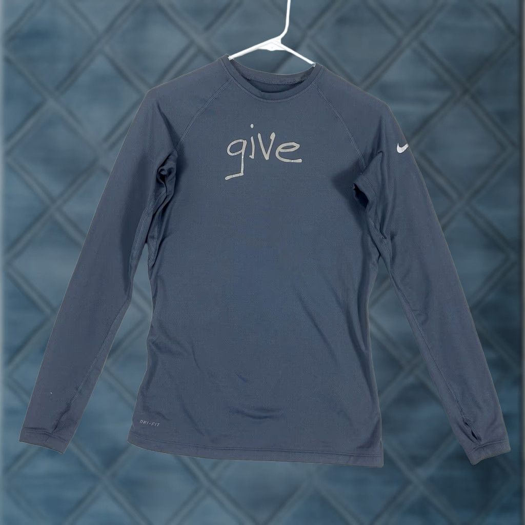 Nike Nike Pro Combat Dri-Fit Compression Womens Long Sleeve Shirt Logo Sports M Blue Size M / US 6-8 / IT 42-44 - 1 Thumbnail