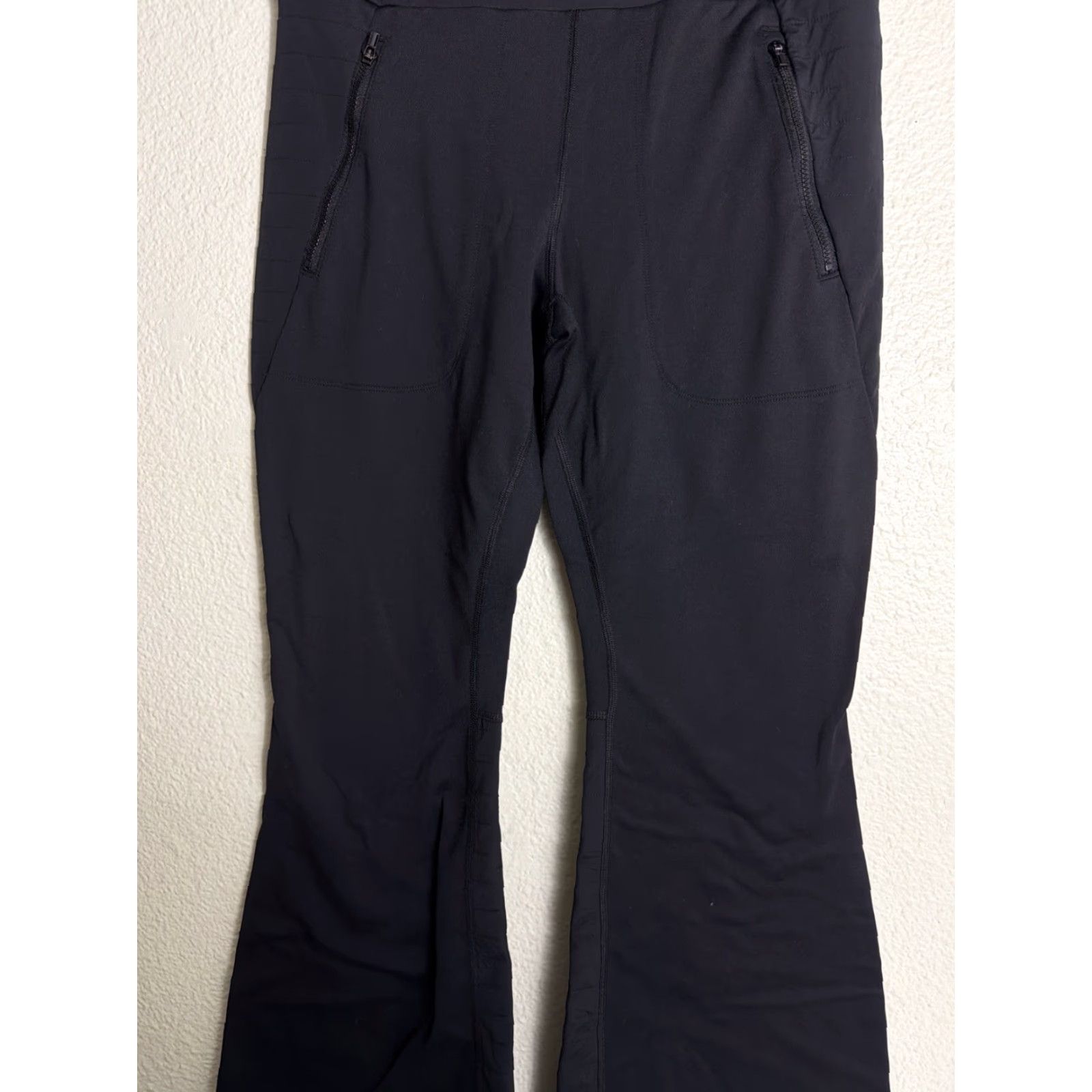 Athleta Athleta Pant Womens Small Black Fleece Nylon Spandex Flared 29in Pull On Pockets Zip Pocket Activewear Athleisure Winter Fall Size 28" / US 6 / IT 42 - 3 Thumbnail