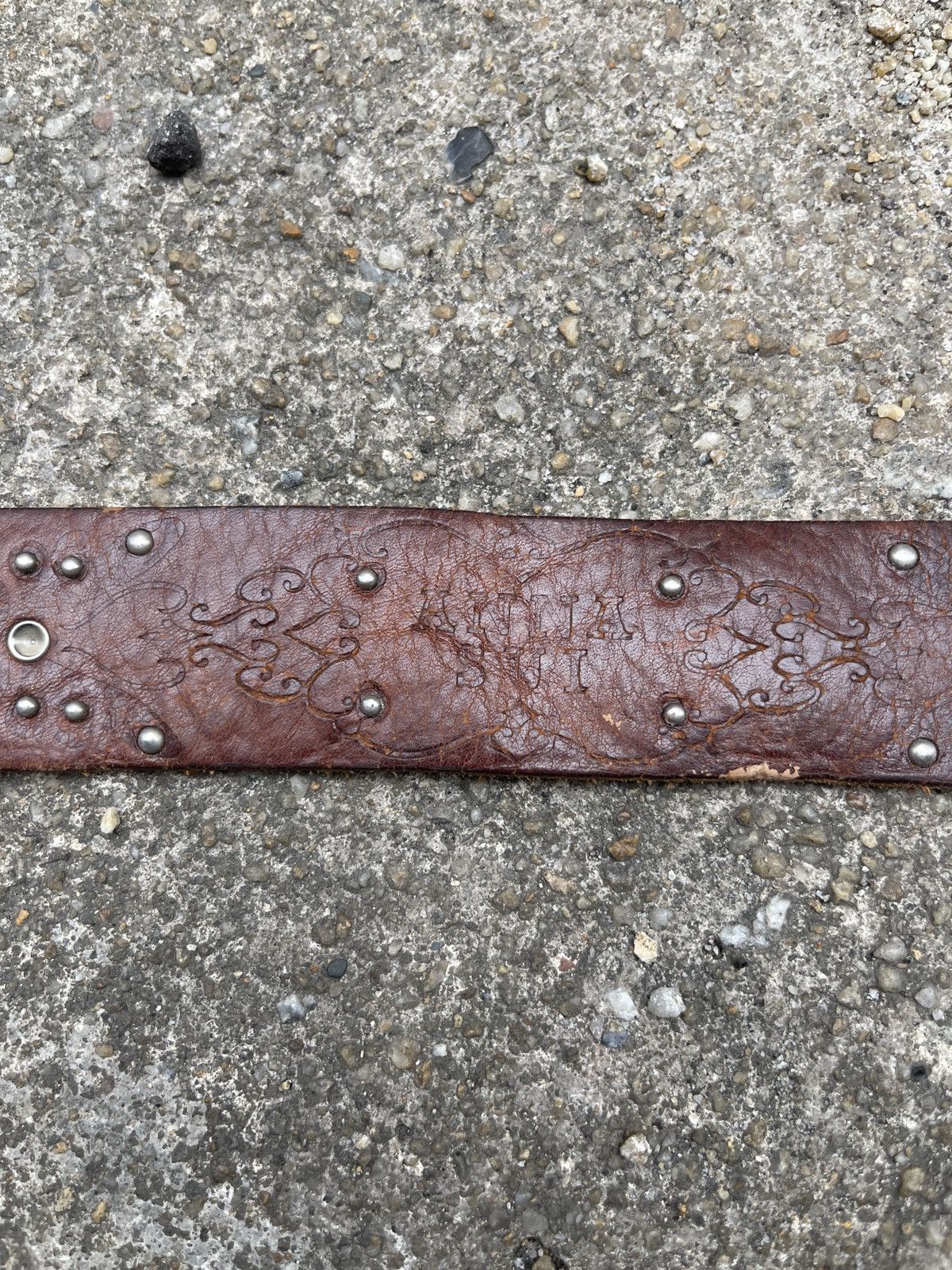 If Six Was Nine Last Drop🔥Rare🔥Anna Sui Studed Leather Belt Size ONE SIZE - 4 Thumbnail