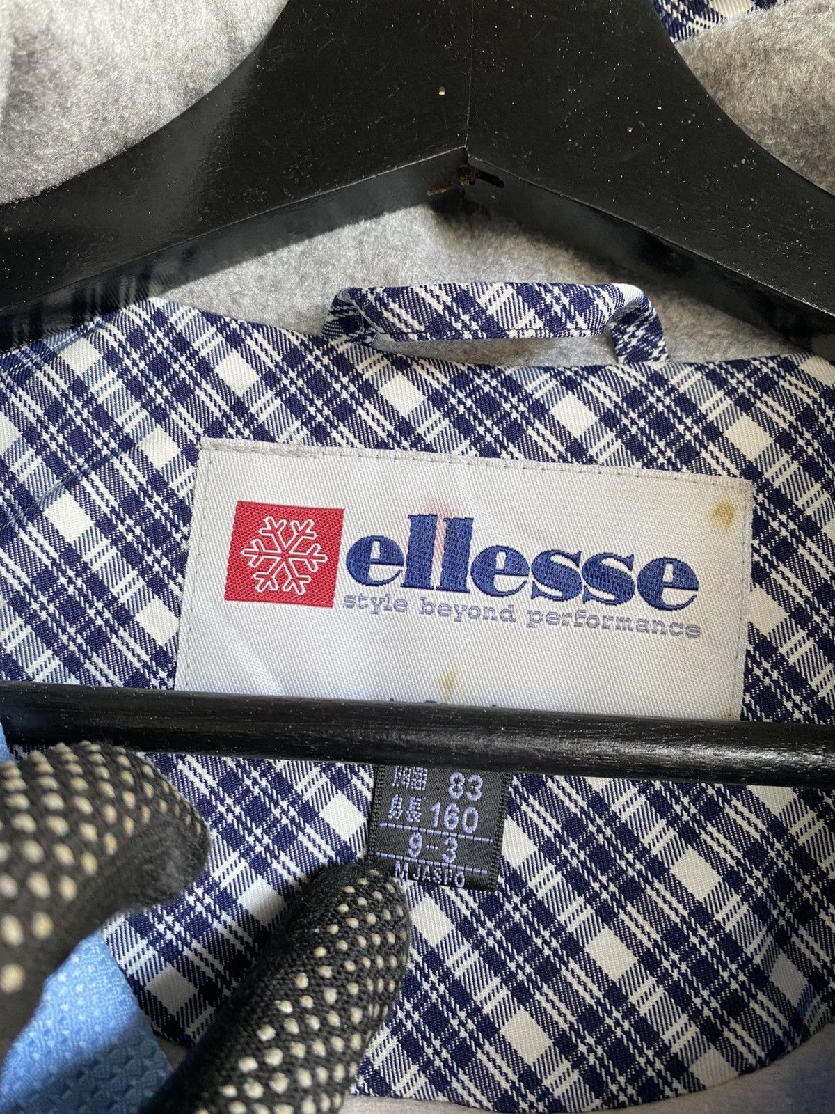 Ellesse × Goldwin Vintage Ellesse Half Zip Hooded Jacket Light Blue Plaid Size US M / EU 48-50 / 2 - 8 Thumbnail