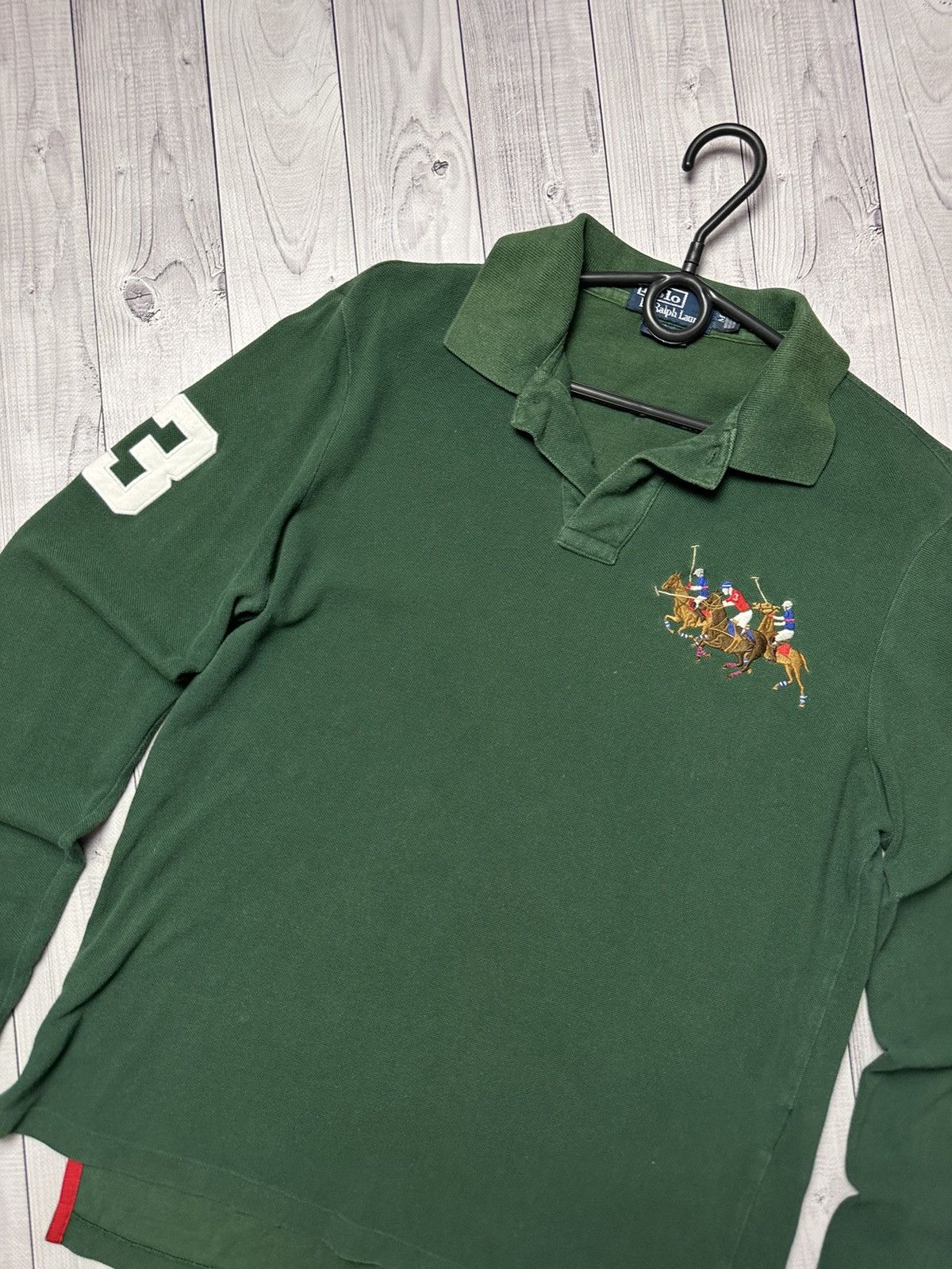 Vintage Vintage Rugby jersey polo Ralph Lauren logo size S/M green Size US M / EU 48-50 / 2 - 2 Thumbnail